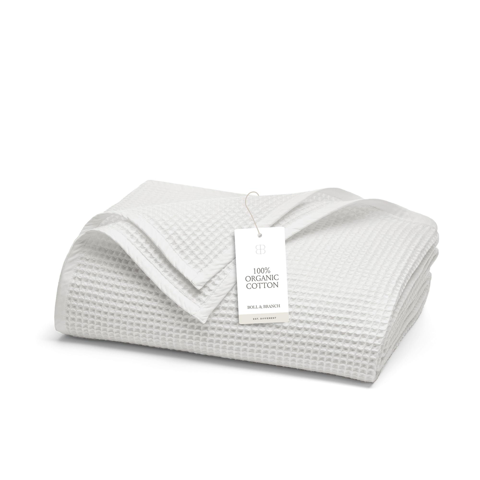 Luxury Organic Cotton Waffle-Weave Bed Blanket
