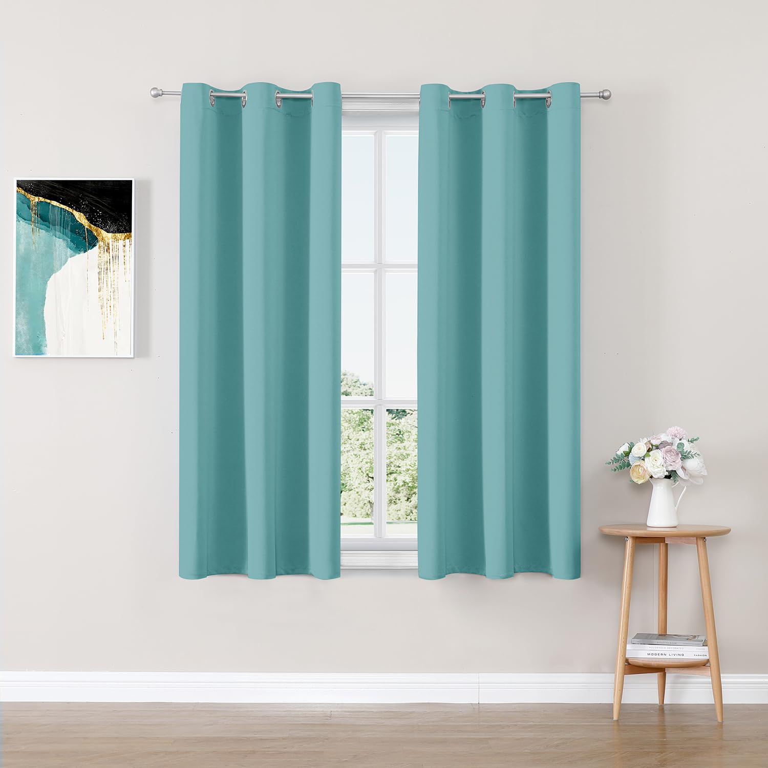 Thermal Insulated Grommet Blackout Curtain Pair