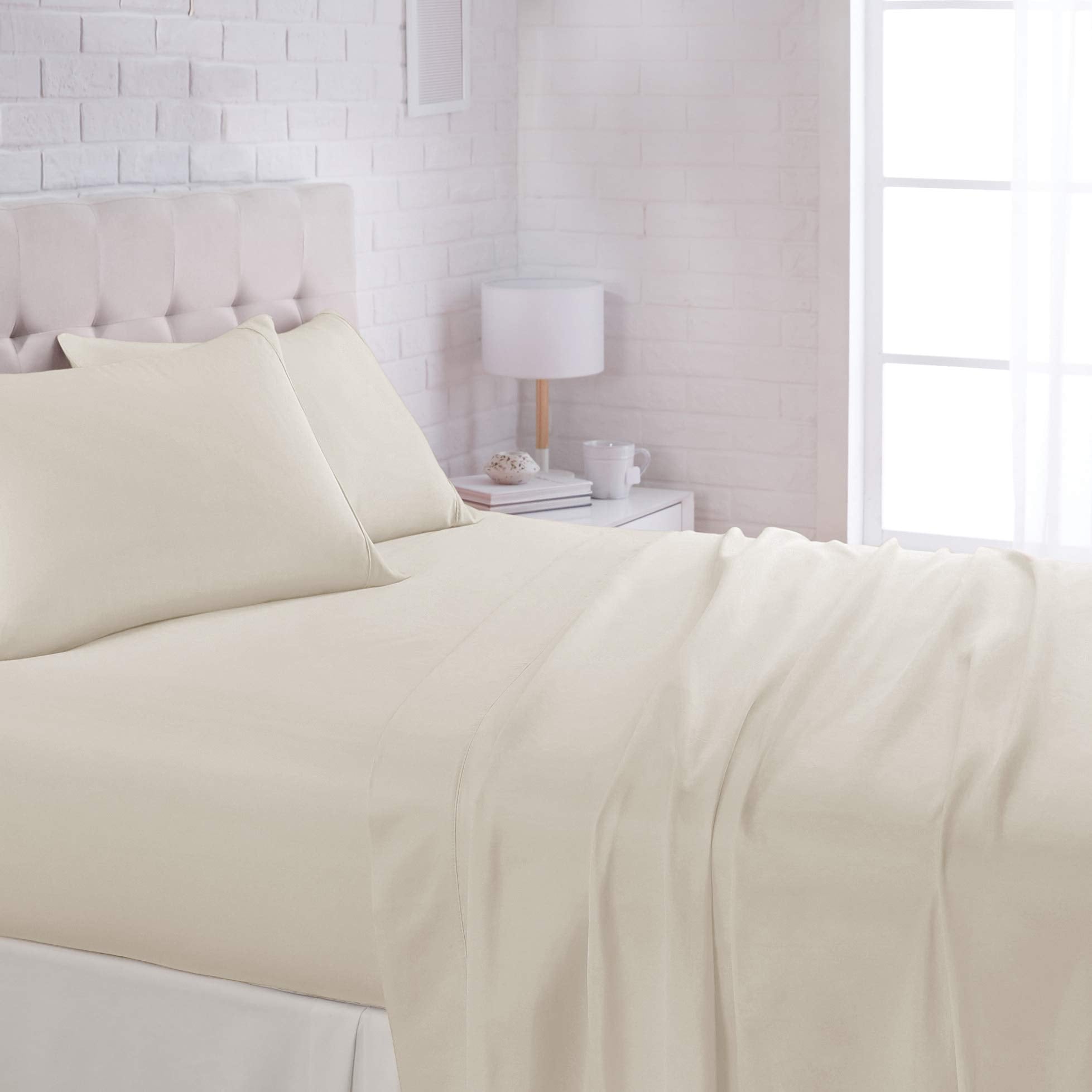Soft Microfiber Deep-Pocket Bed Sheet Set, 4 Pieces