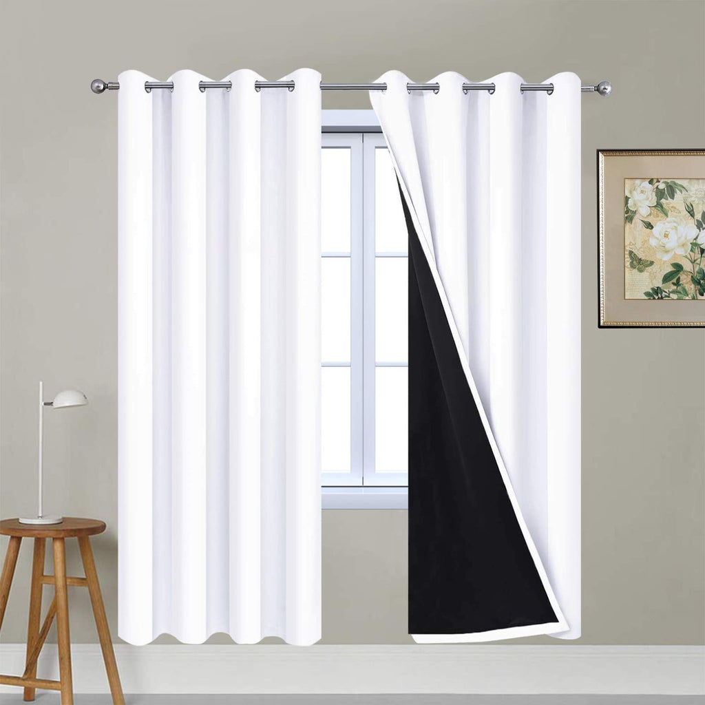 Double-Layer Thermal Blackout Curtain Panels, Pair