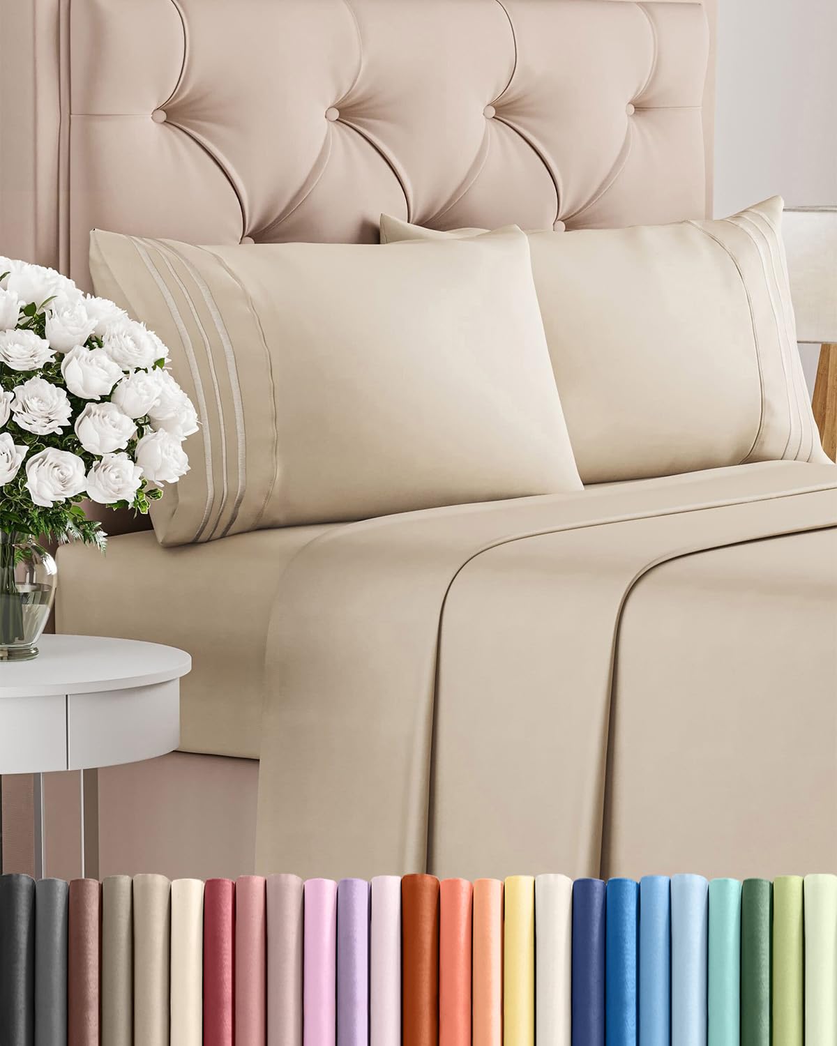 Ultra-Soft Cooling Deep-Pocket Sheet Set, 4 Pieces