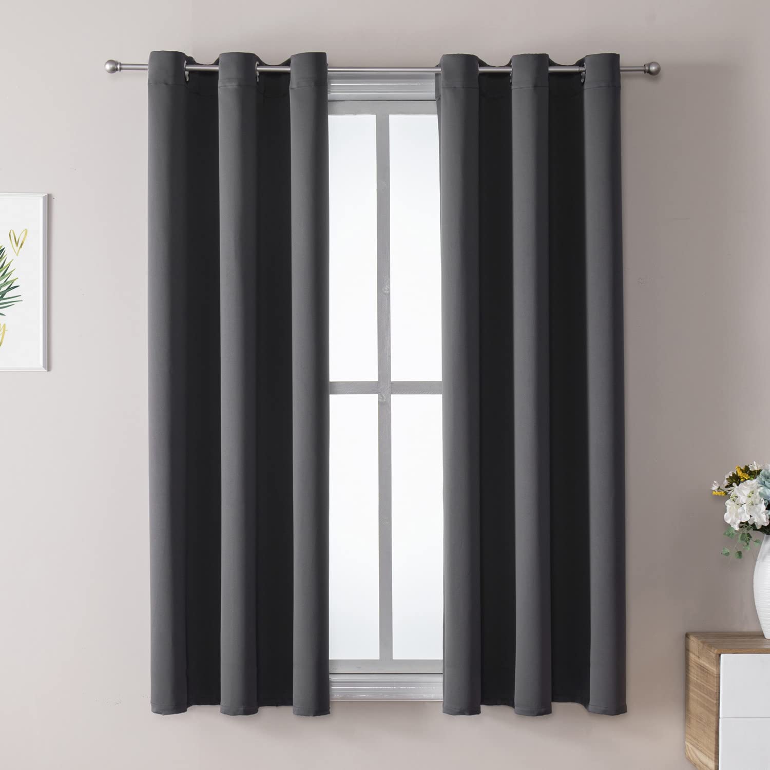 Thermal Insulated Grommet Blackout Curtain Pair