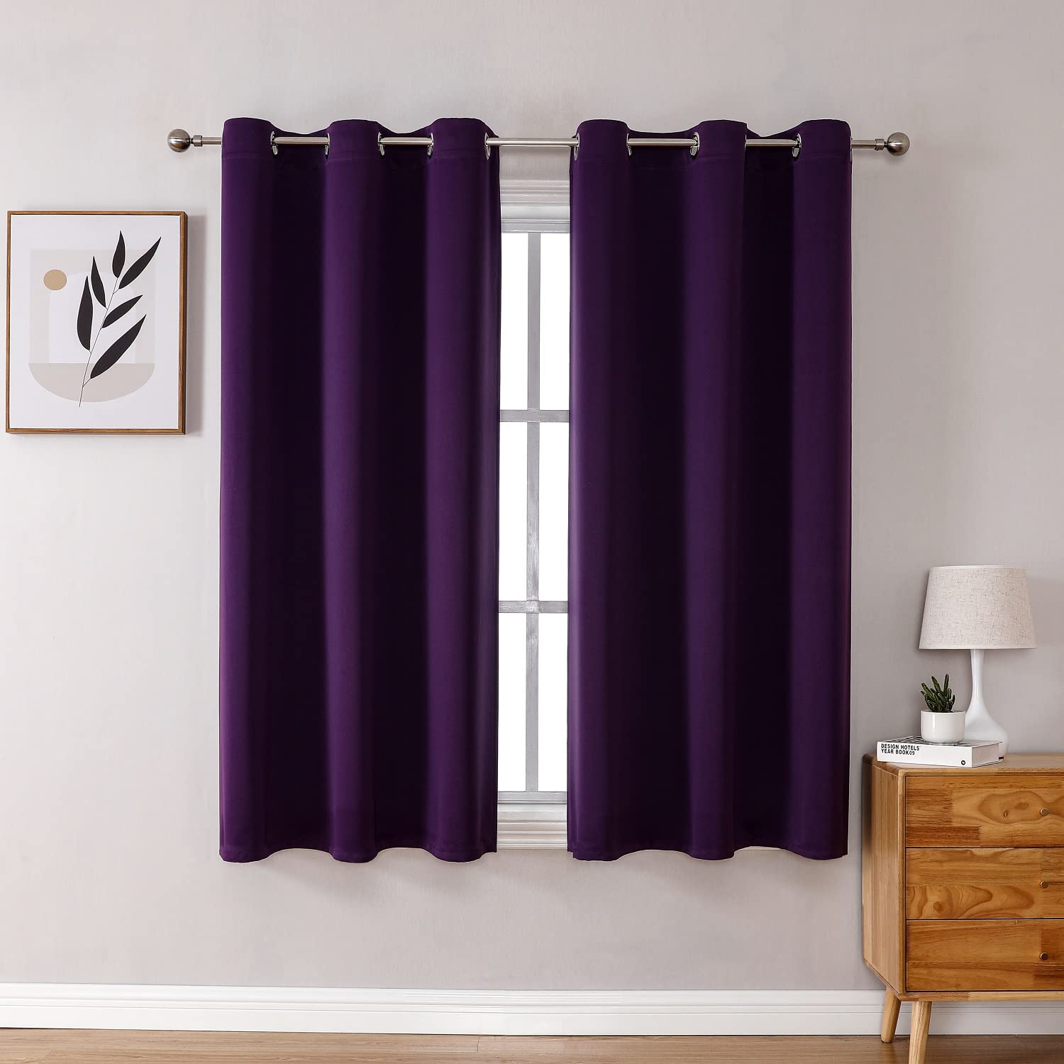 Thermal Insulated Grommet Blackout Curtain Pair