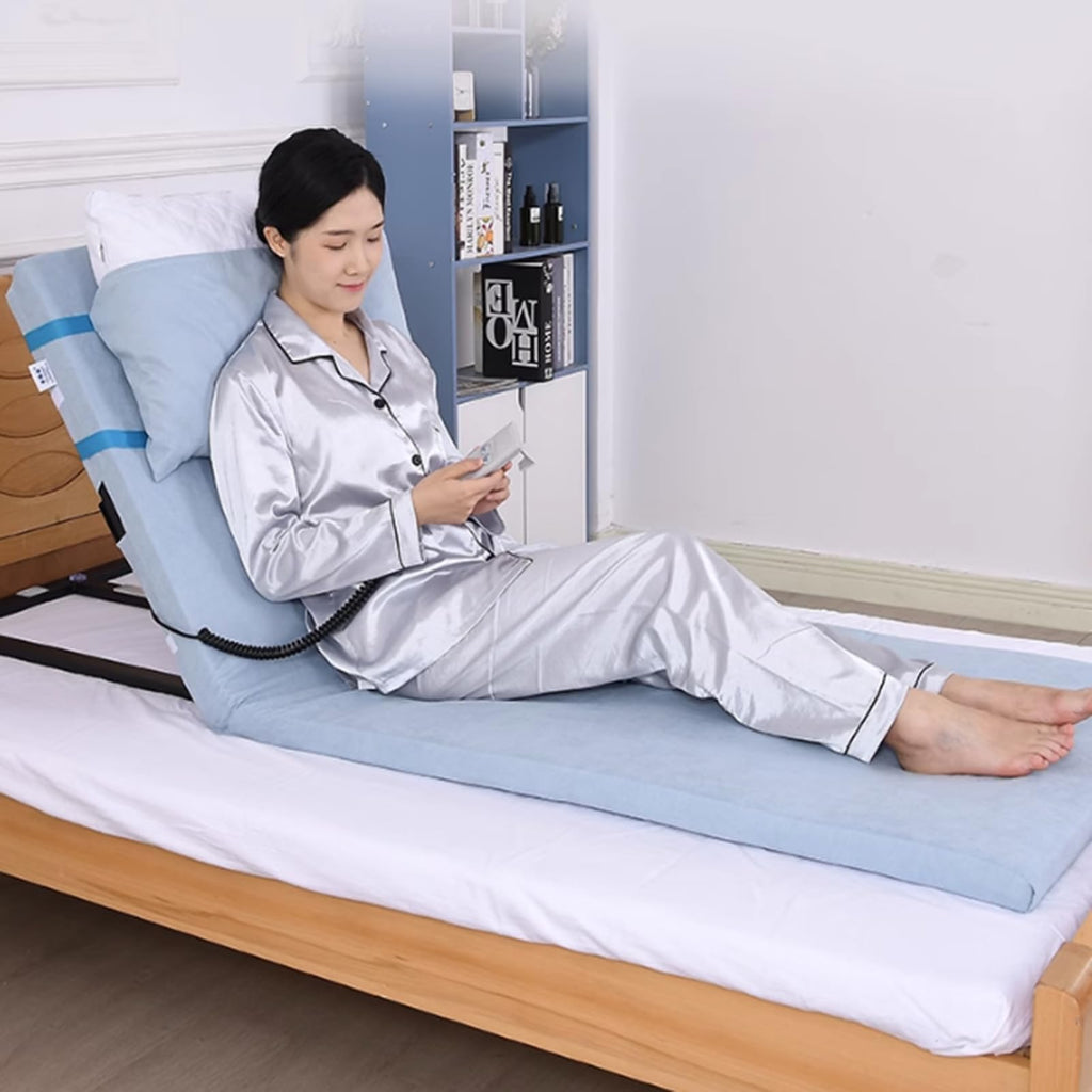 TREEYX Electric Lifting Bed Backrest, Support Pillow Lifter with Electric Pump System for Neck, Head and Lumbar Support, Back Aid for Sit-ups, for Bedroom Reading, Aid for Elderly