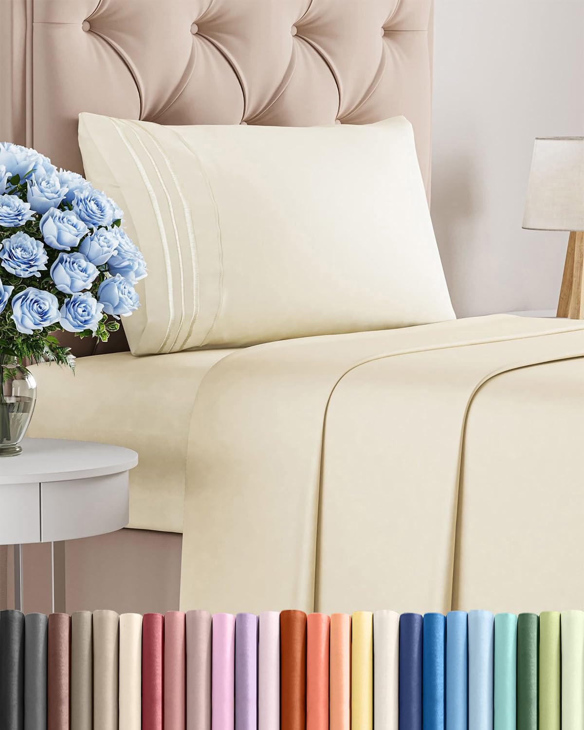 Ultra-Soft Cooling Deep-Pocket Sheet Set, 4 Pieces