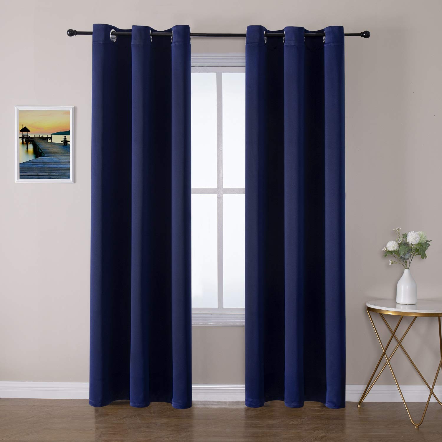 Thermal Insulated Grommet Blackout Curtain Pair