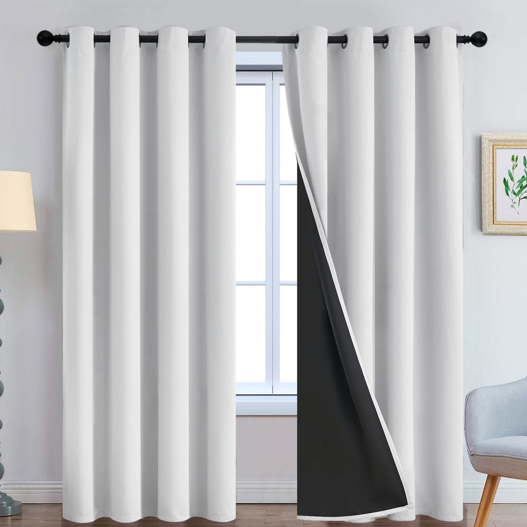 Double-Layer Thermal Blackout Curtain Panels, Pair