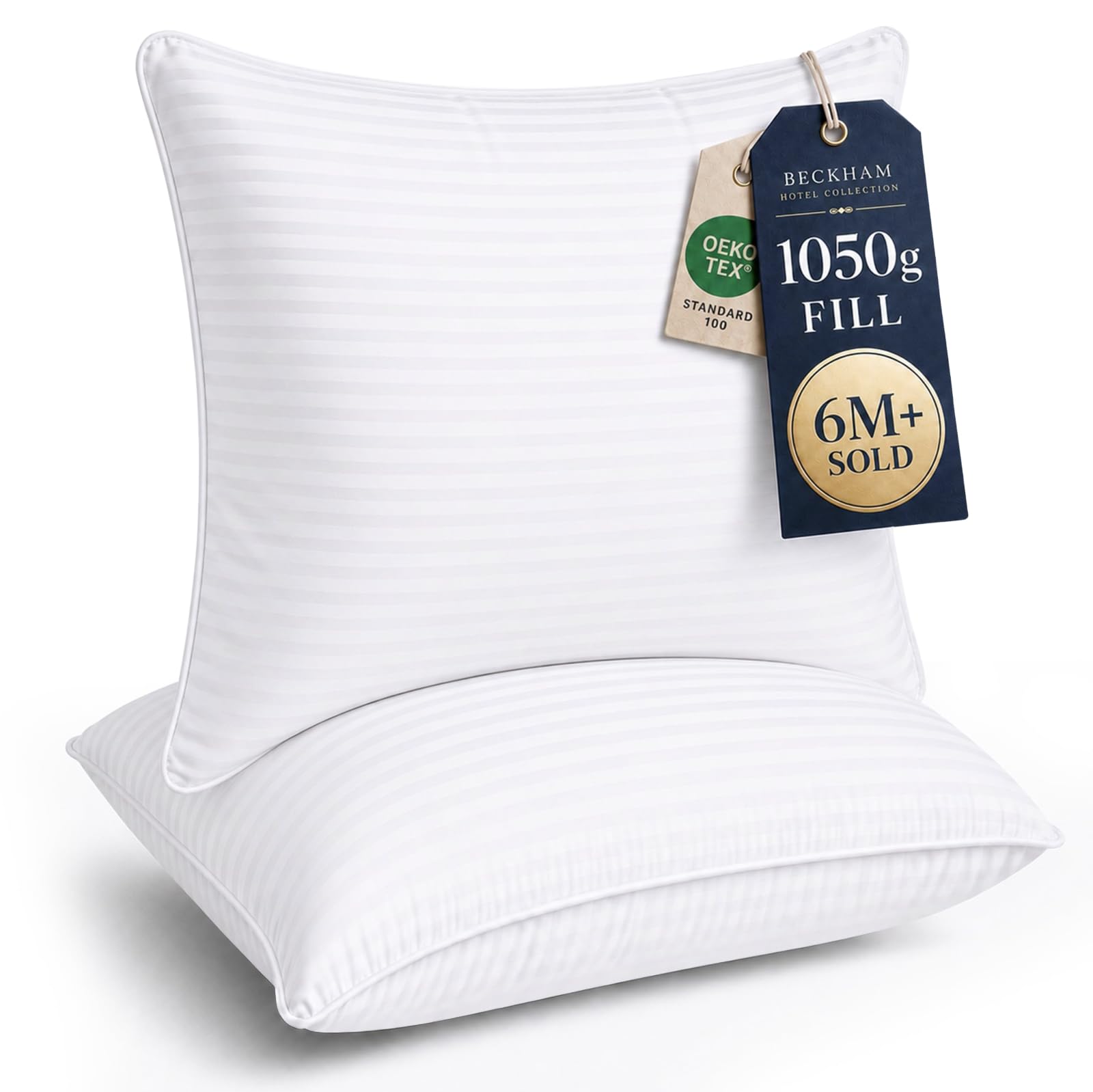 Hotel-Style Cooling Bed Pillows for Sleeping, Set of Two
