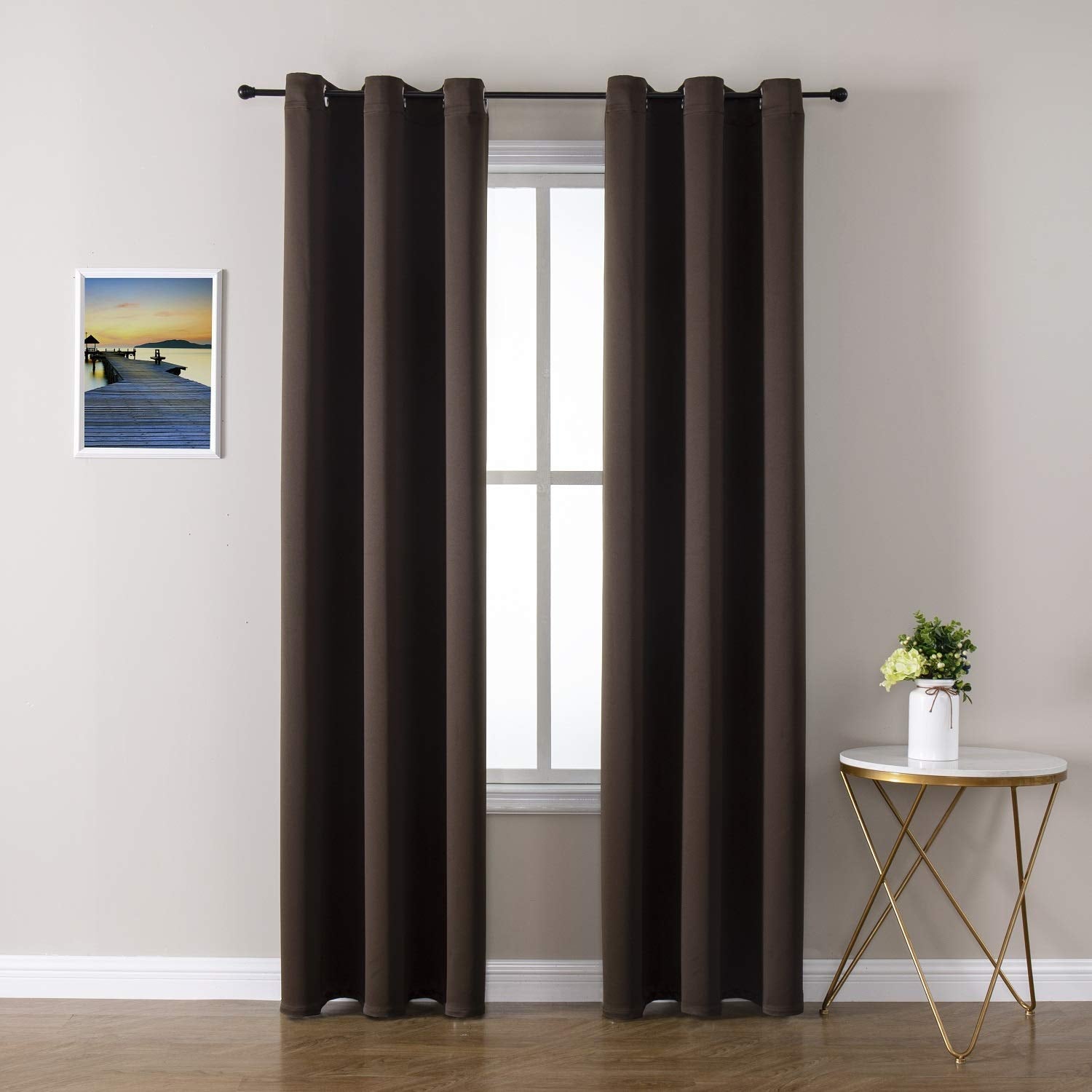 Thermal Insulated Grommet Blackout Curtain Pair