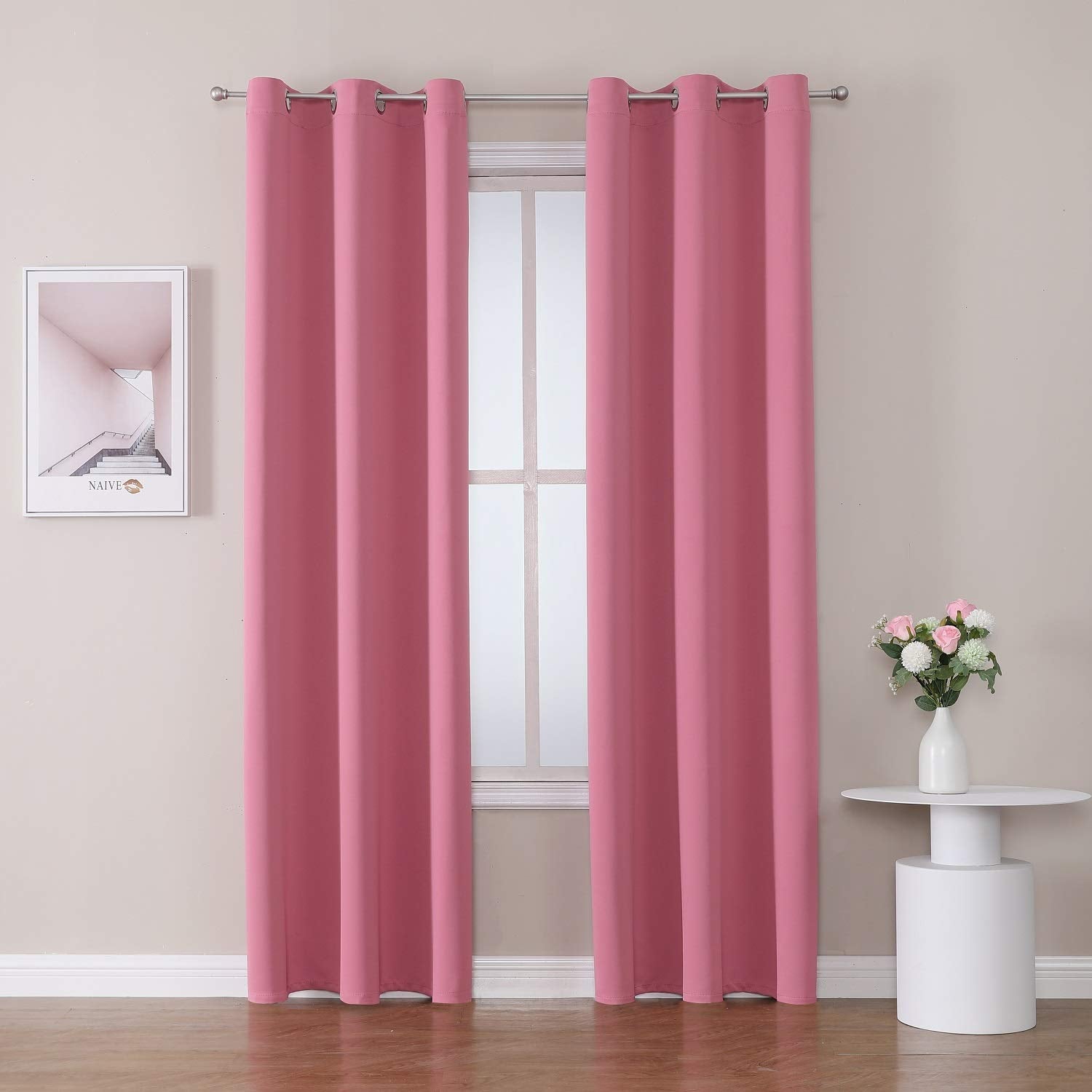 Thermal Insulated Grommet Blackout Curtain Pair