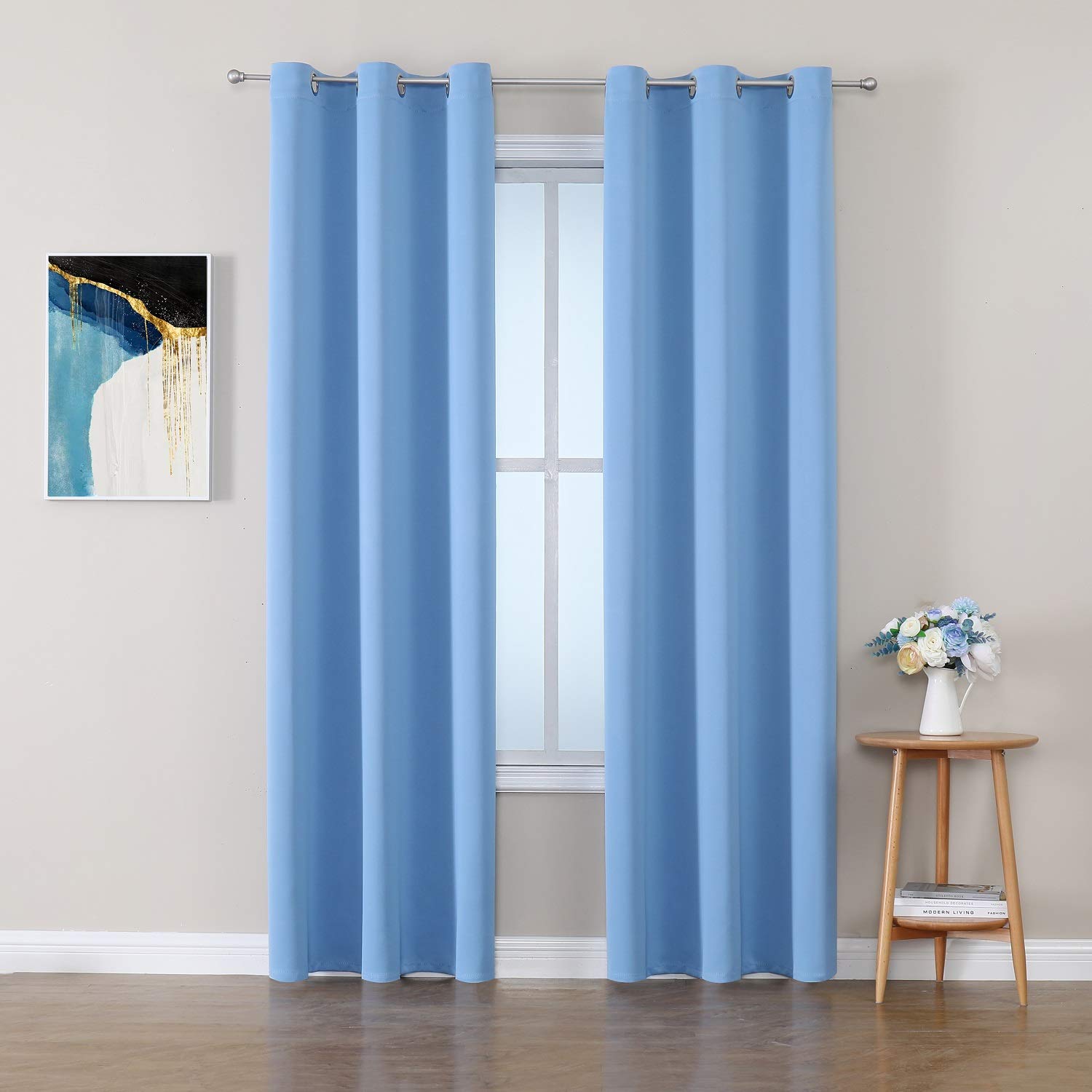 Thermal Insulated Grommet Blackout Curtain Pair