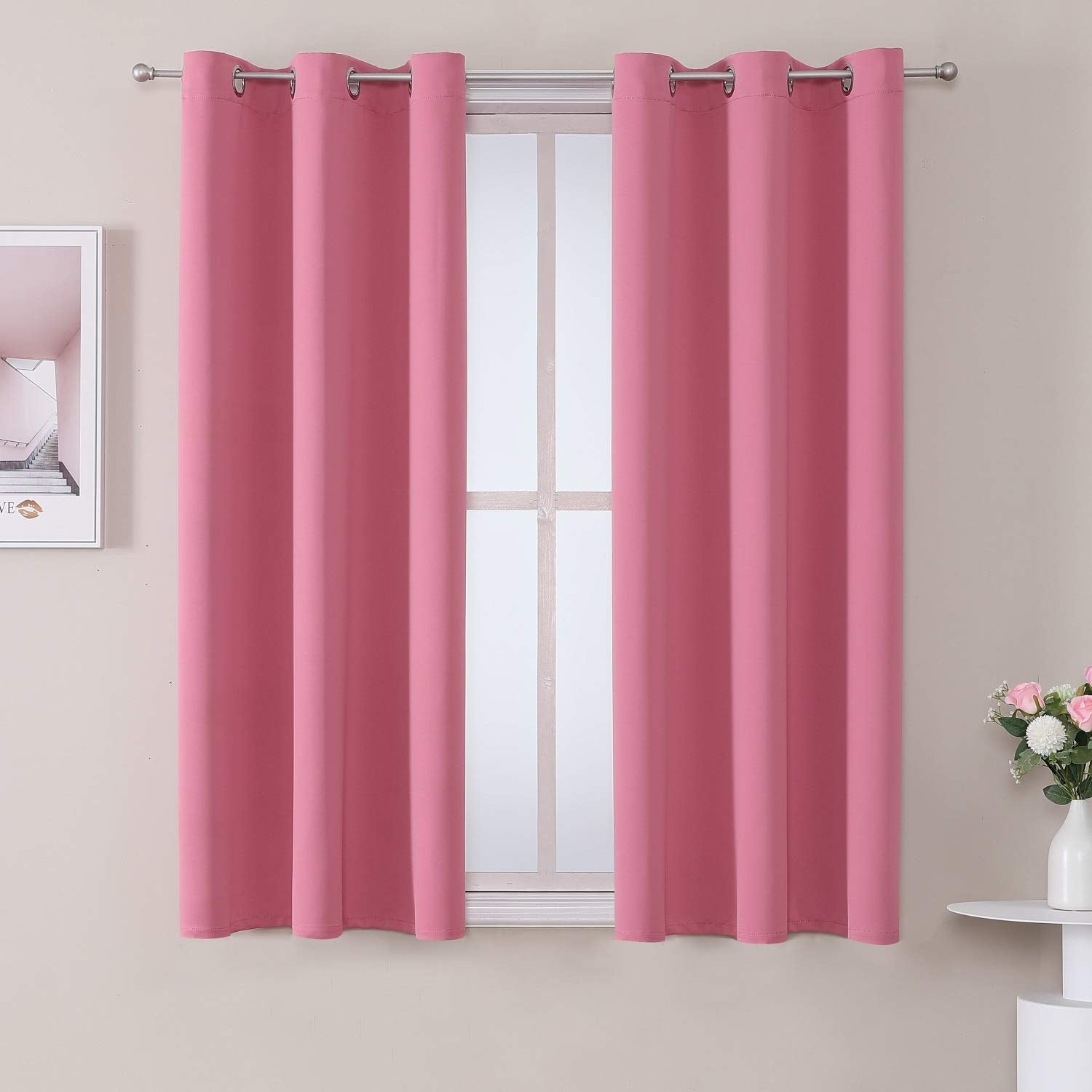 Thermal Insulated Grommet Blackout Curtain Pair