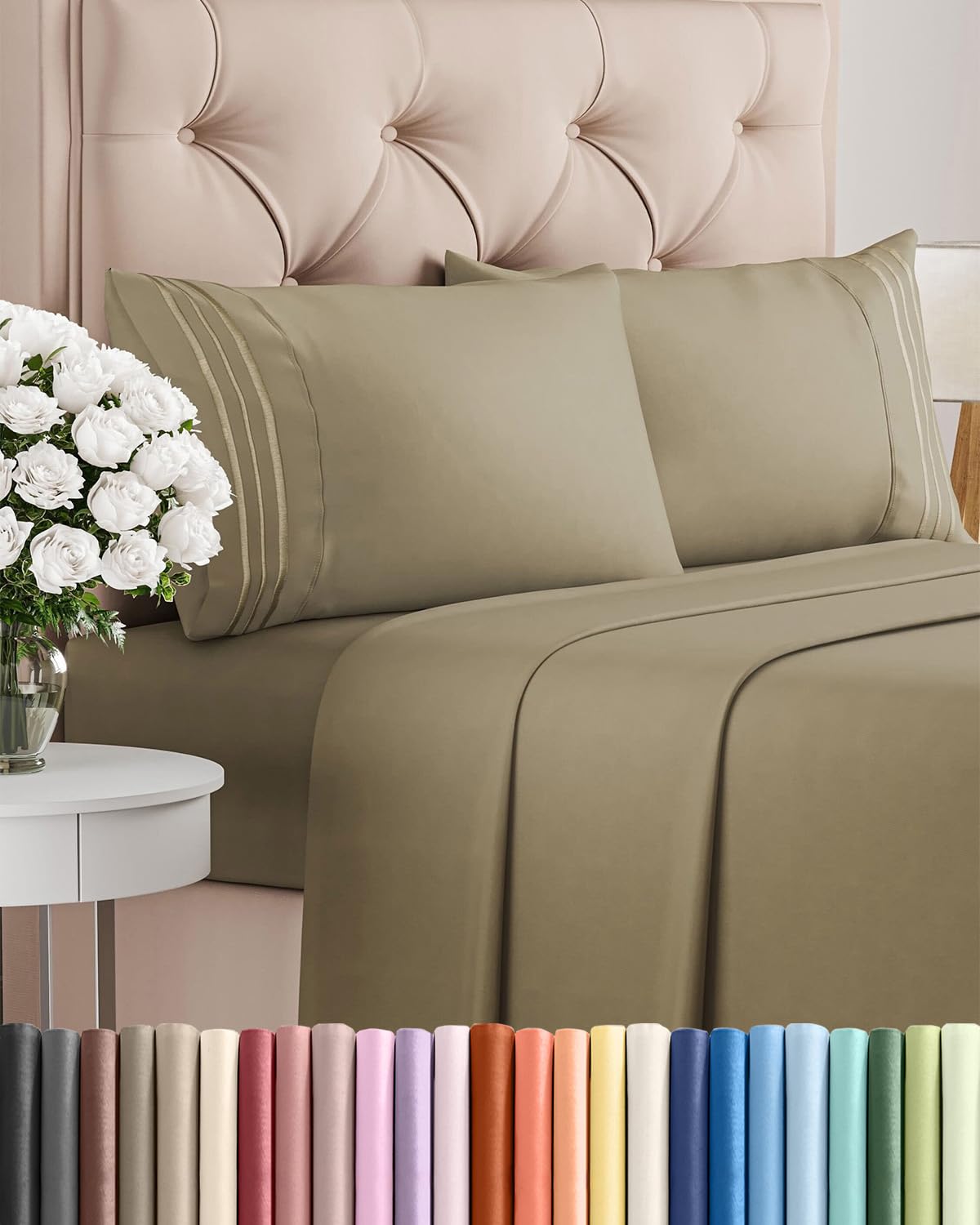 Ultra-Soft Cooling Deep-Pocket Sheet Set, 4 Pieces