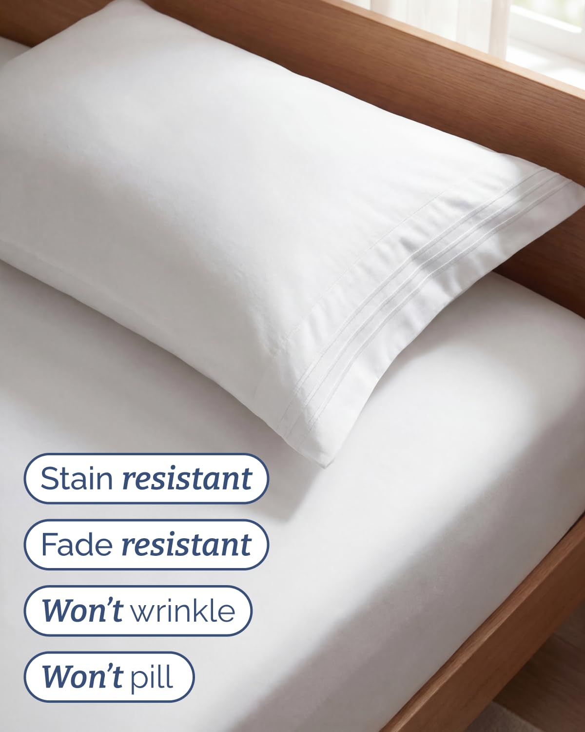 CGK Unlimited 4 Piece Sheet Set - Ultra-Soft, Breathable & Cooling Bed Sheets Set - Hotel Luxury Bedding for Women & Men with Deep Pockets - Wrinkle & Fade Free - Oeko-Tex