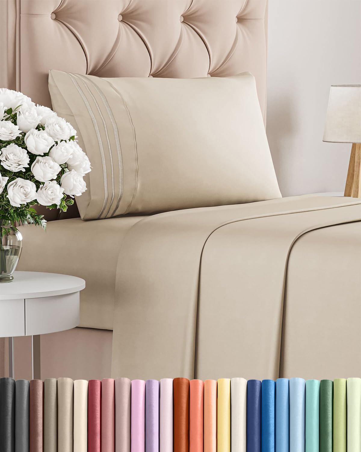 Ultra-Soft Cooling Deep-Pocket Sheet Set, 4 Pieces