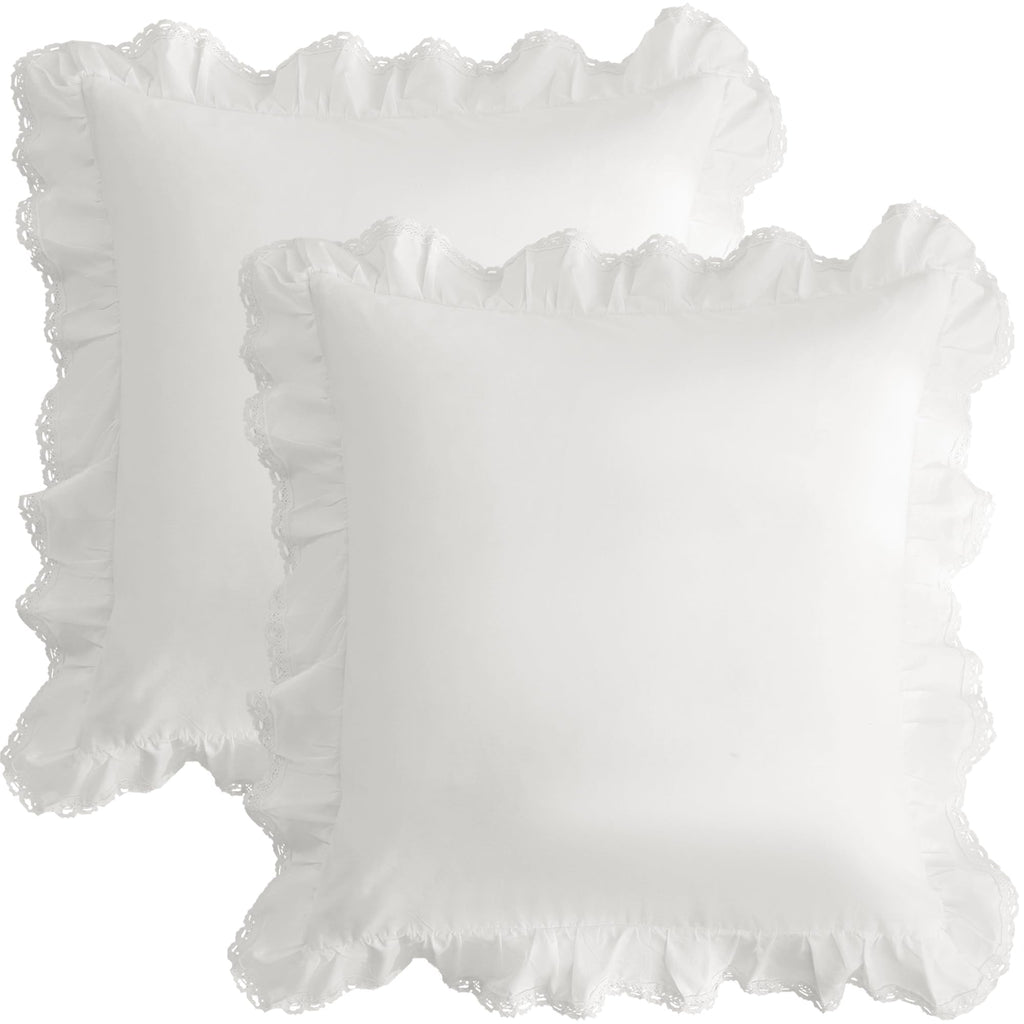 Coordinated Bed Skirt and Throw Pillow Sham Set