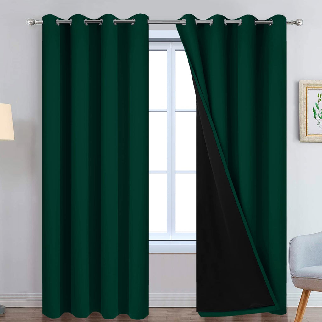 Double-Layer Thermal Blackout Curtain Panels, Pair