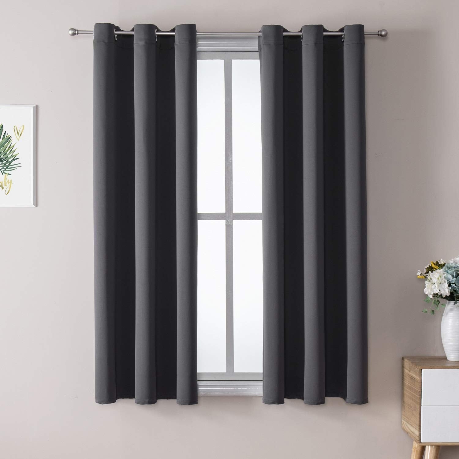 Thermal Insulated Grommet Blackout Curtain Pair