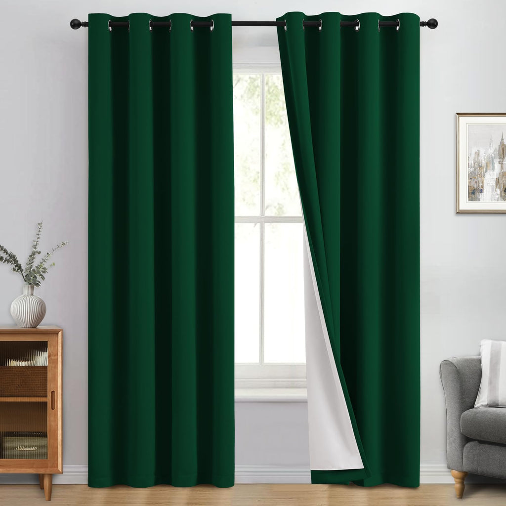 Double-Layer Thermal Blackout Curtain Panels, Pair
