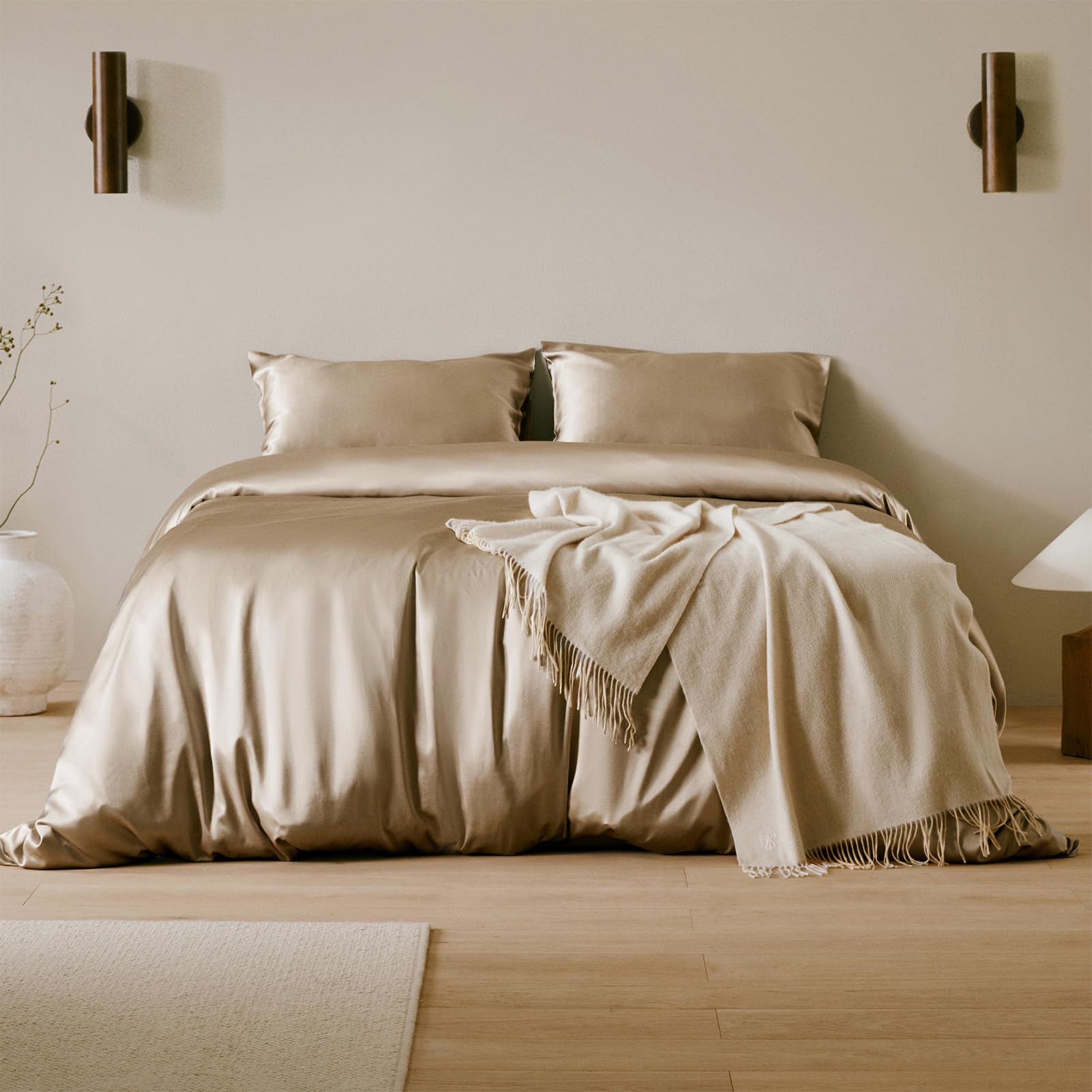 19-Momme Pure Silk Bedding Sheet Set, 4 Pieces