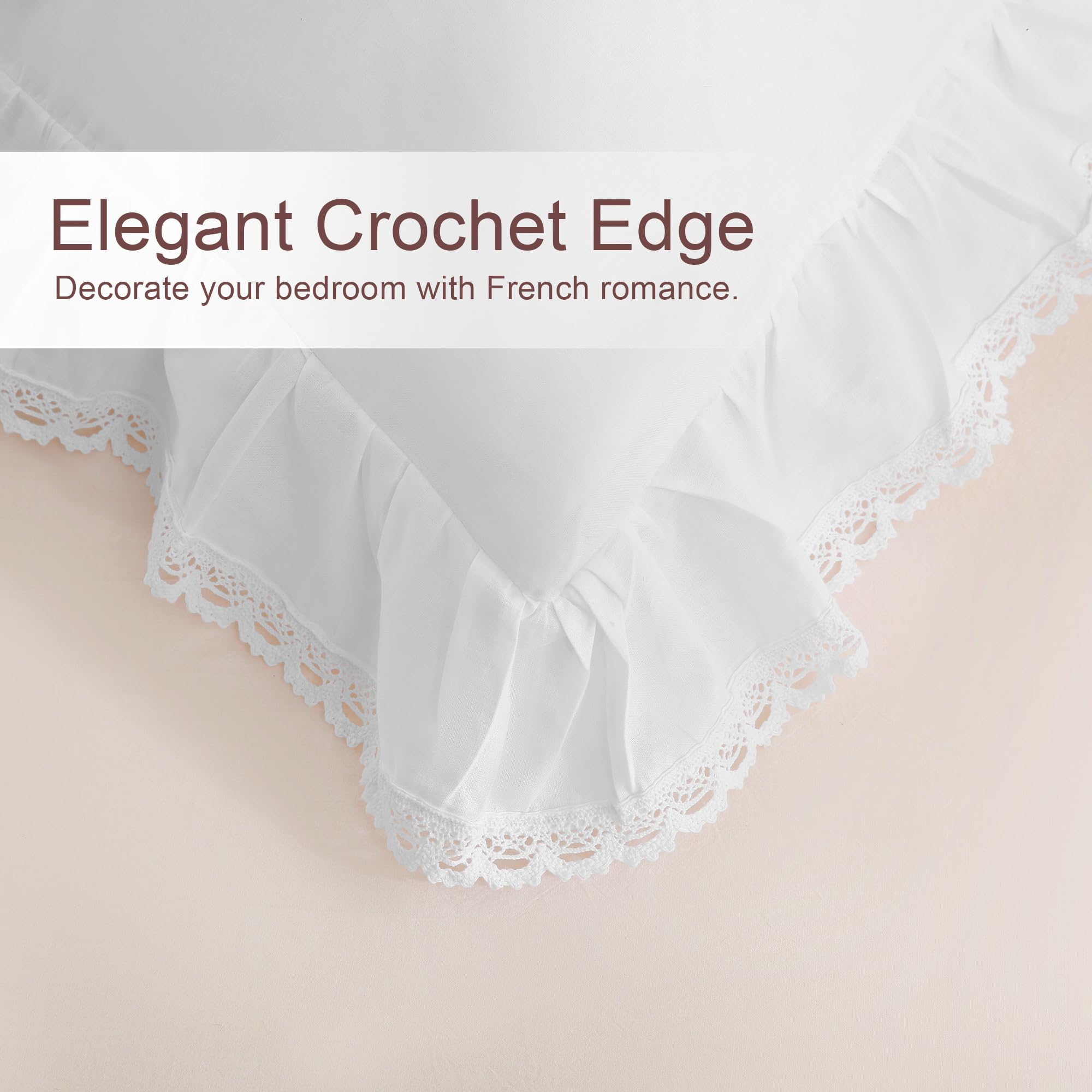 Coordinated Bed Skirt and Throw Pillow Sham Set