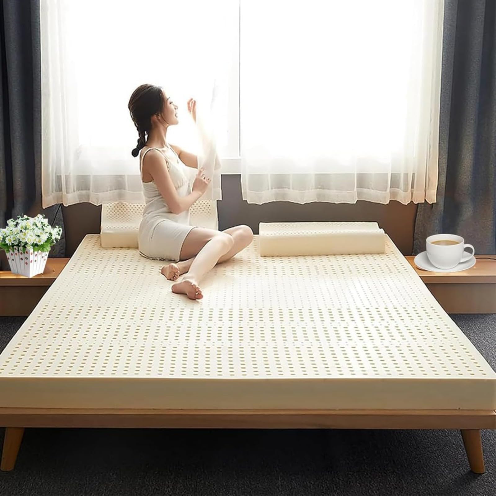 Breathable Natural Latex Pressure-Relief Topper
