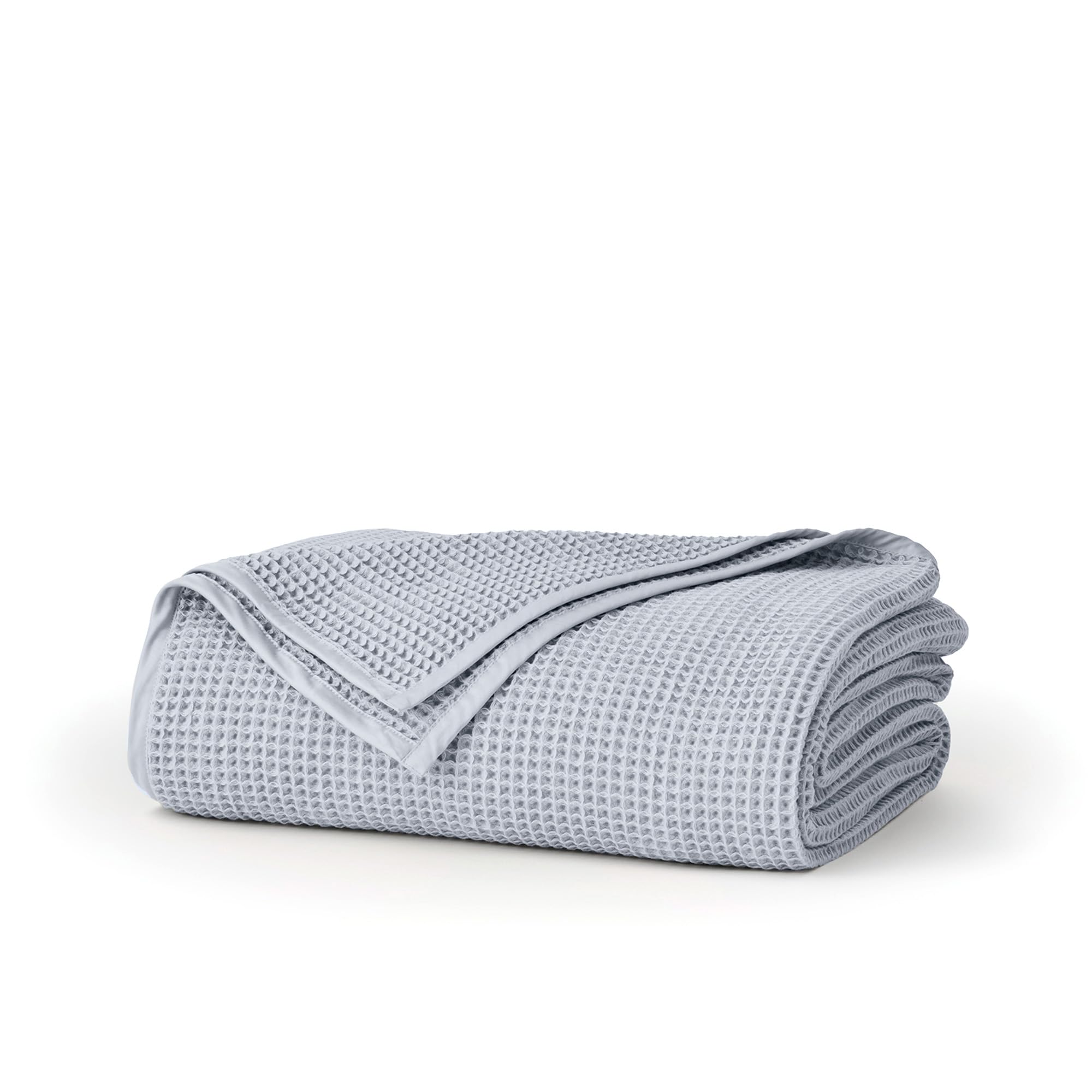Luxury Organic Cotton Waffle-Weave Bed Blanket