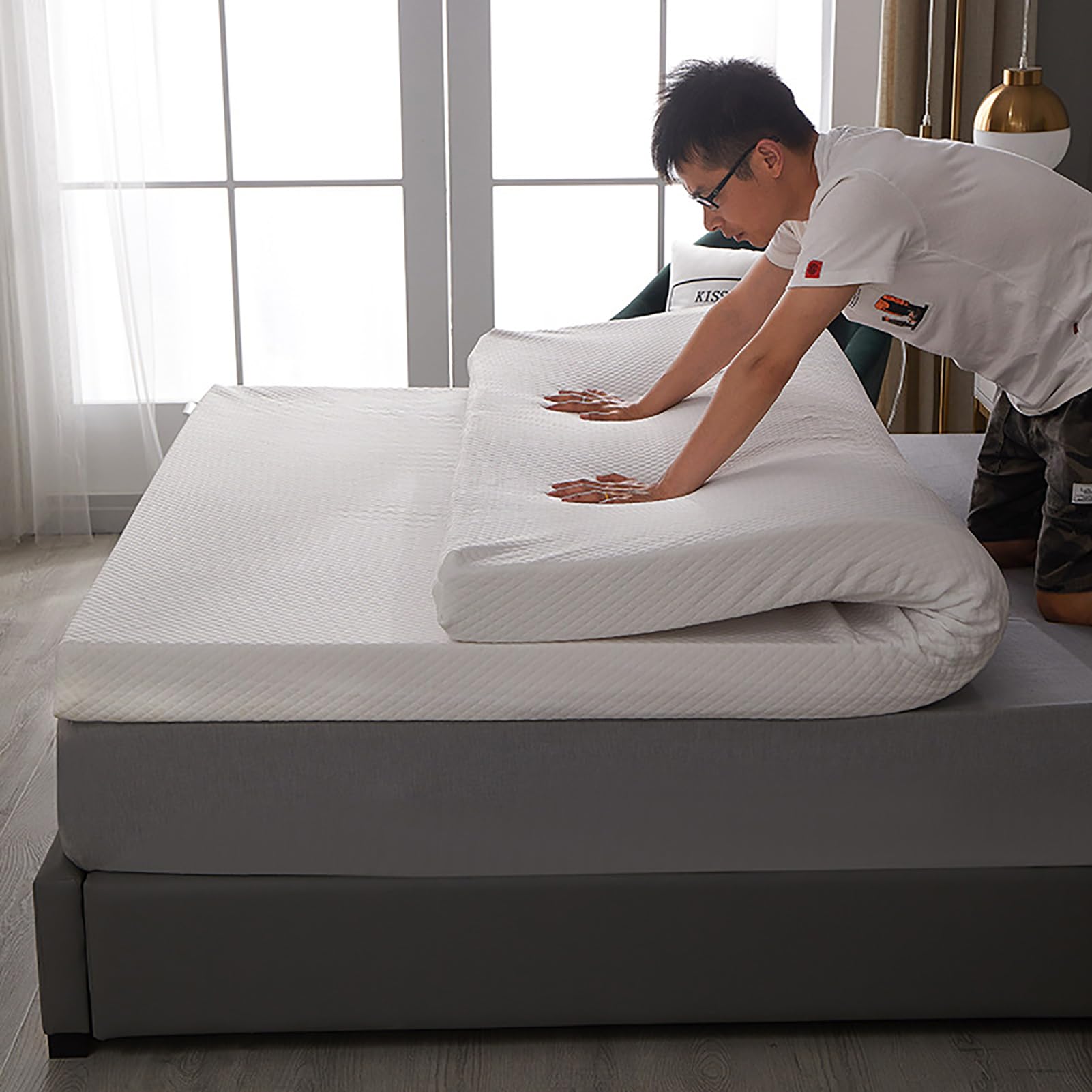 Supportive Natural Latex Mattress Topper, 3-Inch