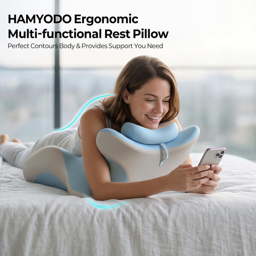 Angled Wedge Support Pillow for Neck, Back and Waist