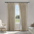 Pinch-Pleated Chenille Total Blackout Curtain Panel