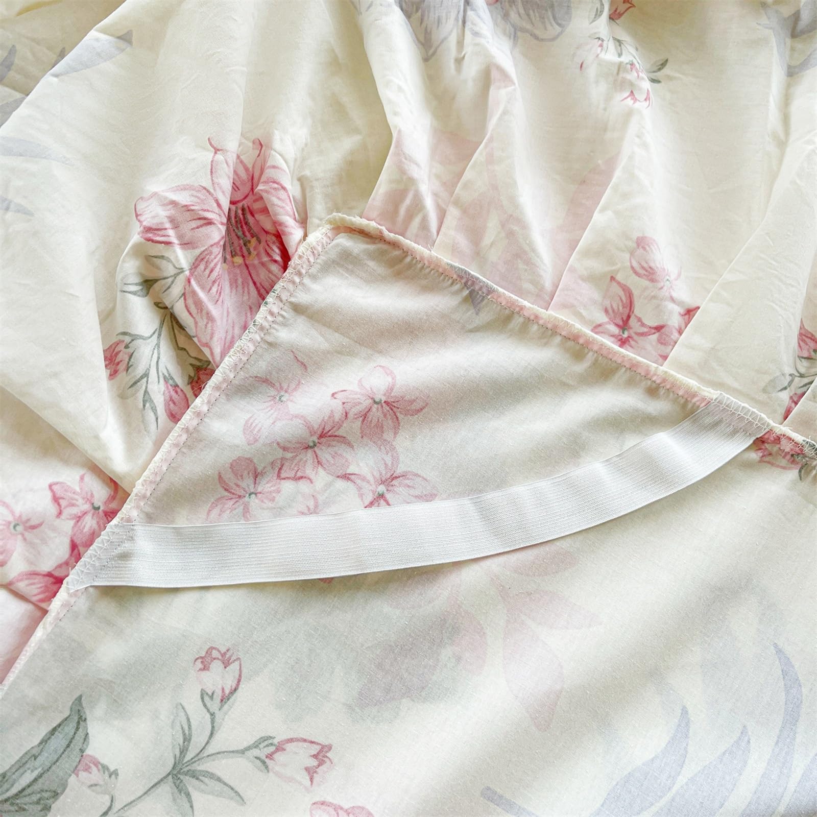 Ruffled Floral Wraparound Bed Skirt, 18-Inch Drop