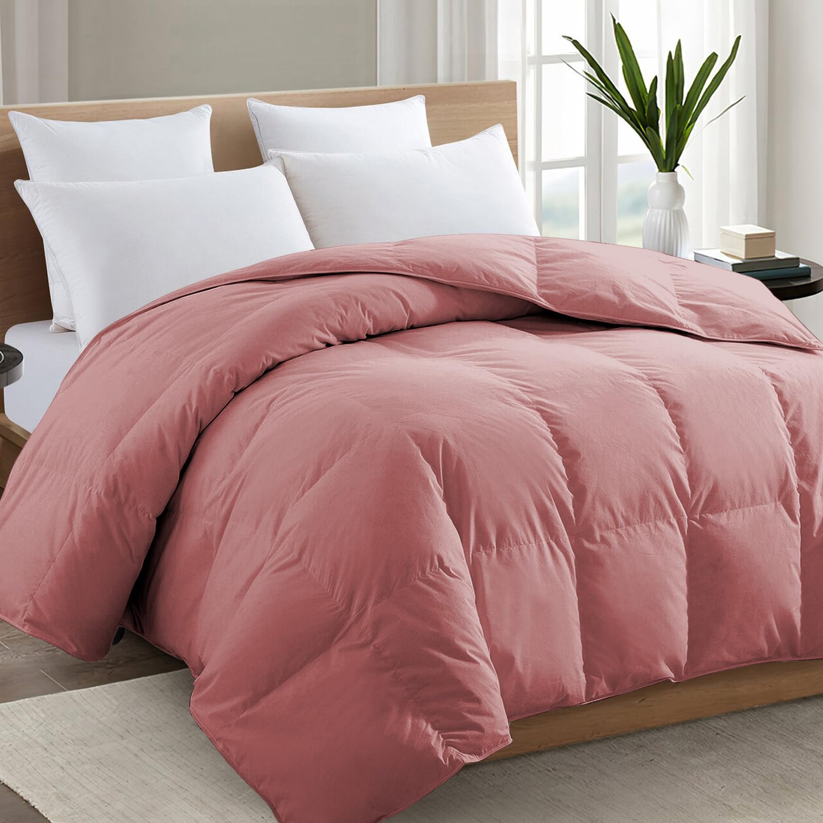 TEXARTIST Comforter Soft Quilted Down Alternative Duvet Insert with Corner Tabs, All Season, 4D Spiral Fiber, Machine Washable