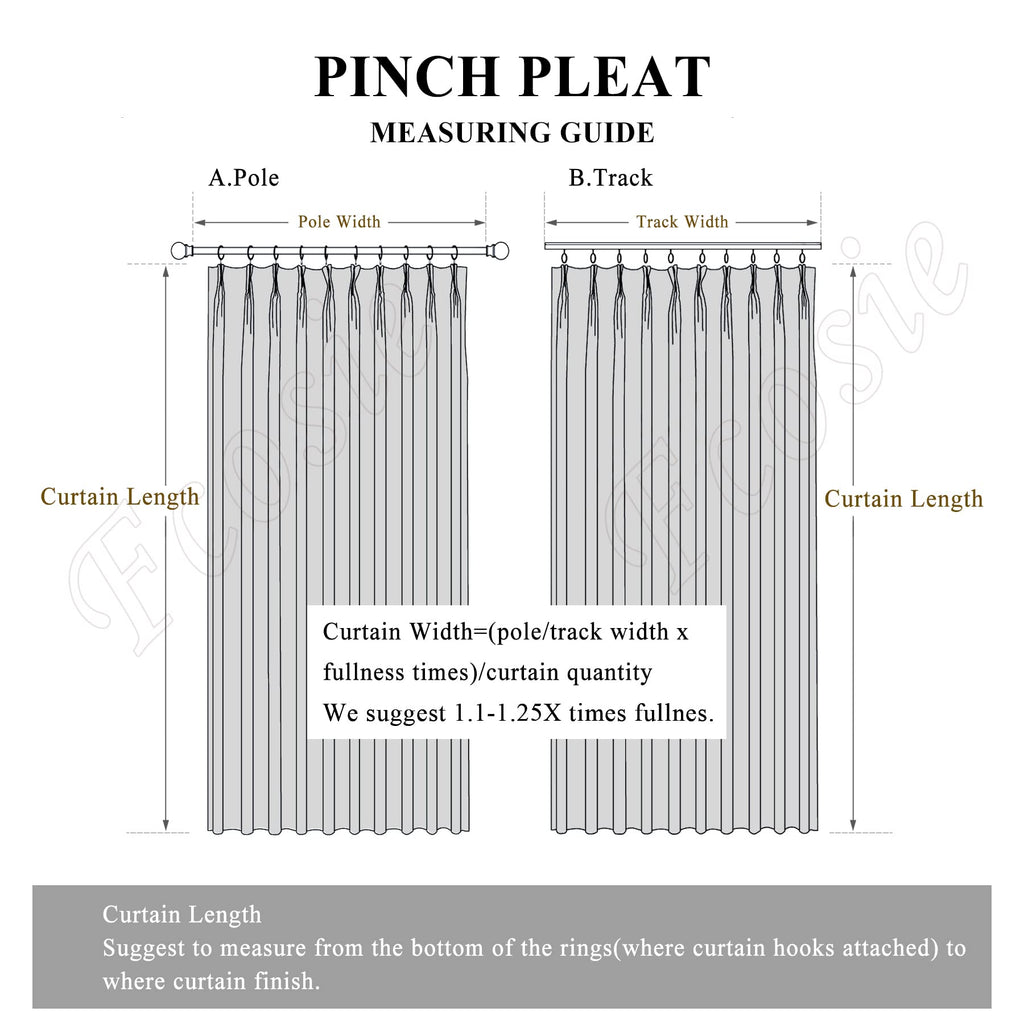 Pinch-Pleated Chenille Total Blackout Curtain Panel