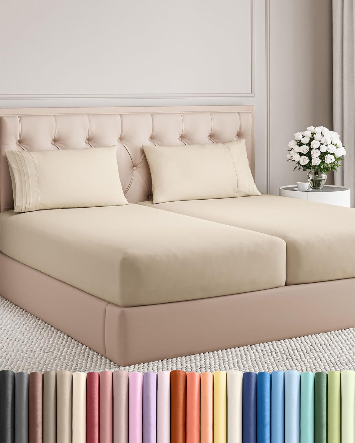 Ultra-Soft Cooling Deep-Pocket Sheet Set, 4 Pieces