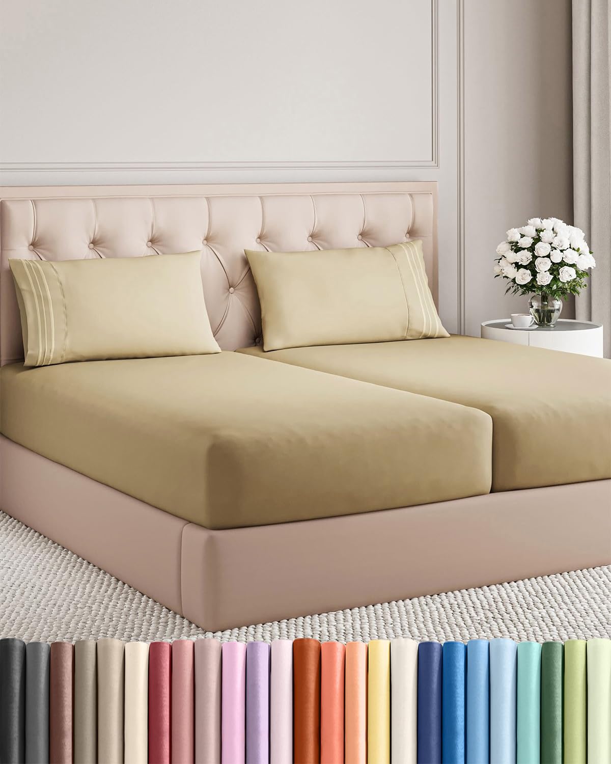 Ultra-Soft Cooling Deep-Pocket Sheet Set, 4 Pieces