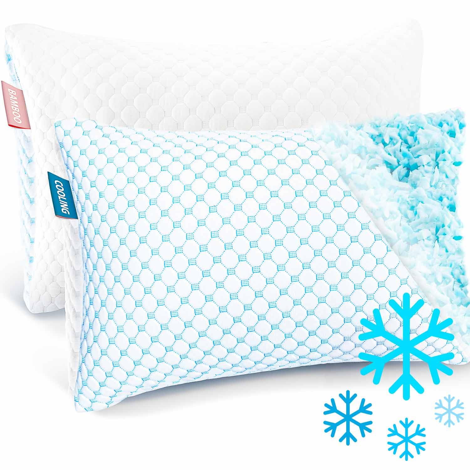 Adjustable Gel Memory Foam Cooling Bed Pillow