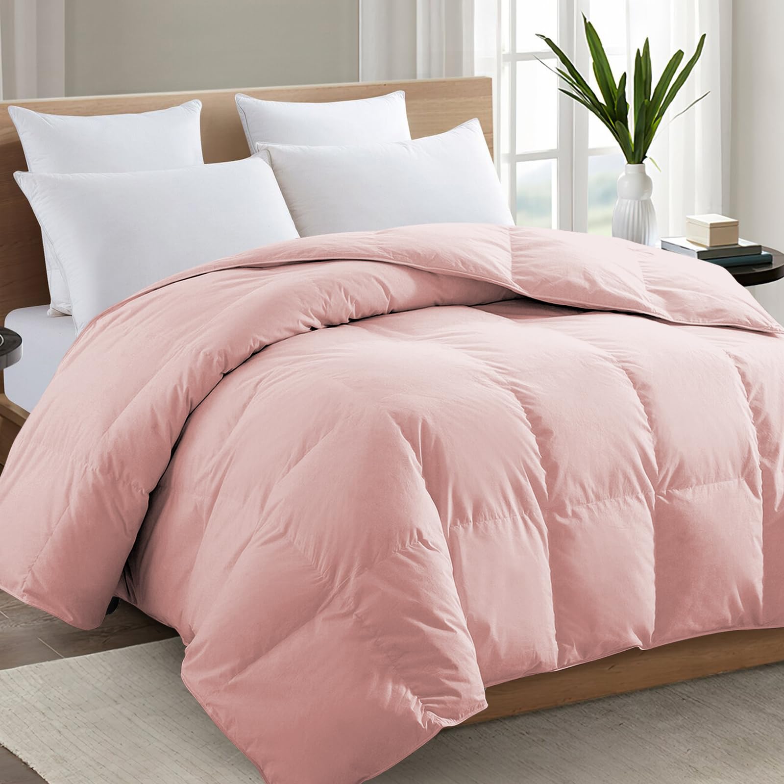 TEXARTIST Comforter Soft Quilted Down Alternative Duvet Insert with Corner Tabs, All Season, 4D Spiral Fiber, Machine Washable
