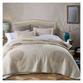 iumLeap Cotton Quilt Set King Size 240x260 3PCS Bedspread on The Bed Embroidered Coverlet Quilted Bed Cover Comforter,Bedding