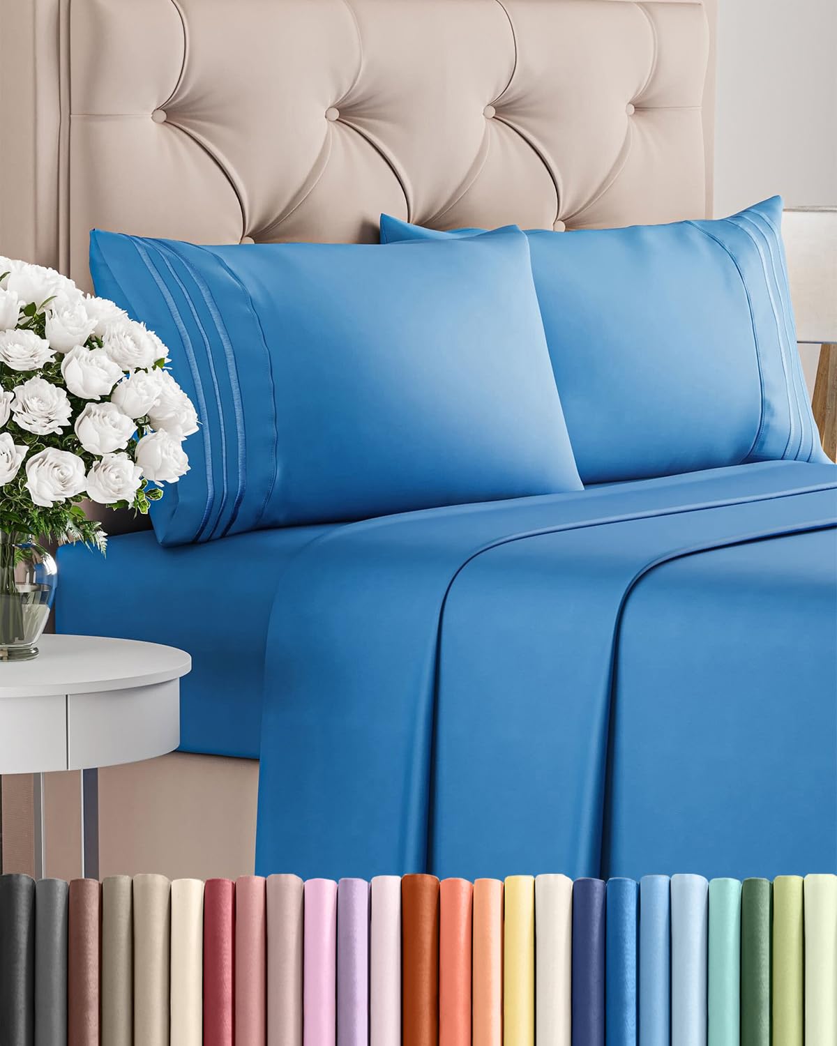 Ultra-Soft Cooling Deep-Pocket Sheet Set, 4 Pieces