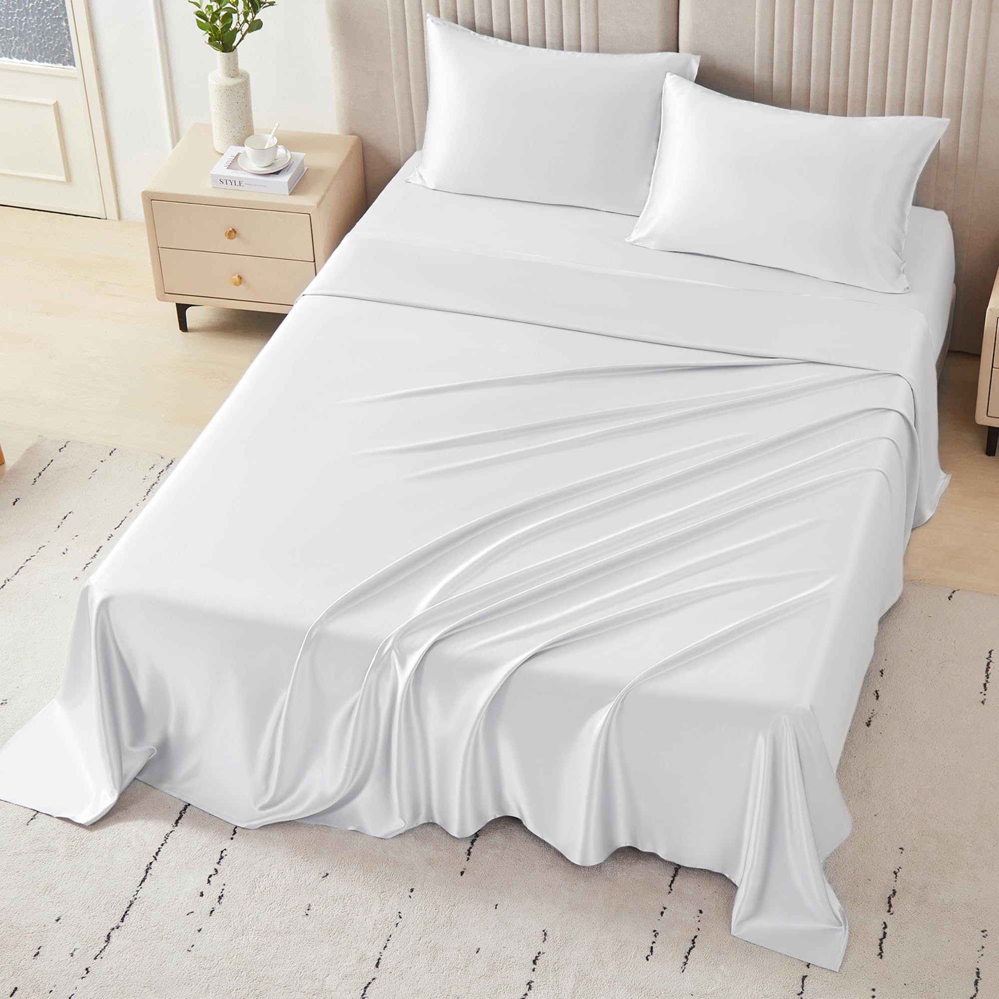 Luxury 22-Momme Mulberry Silk Deep-Pocket Sheet Set