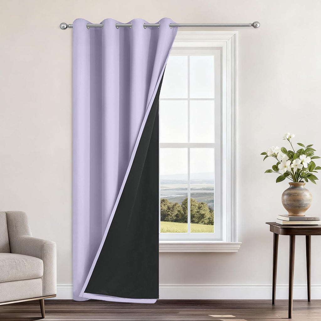 Double-Layer Thermal Blackout Curtain Panels, Pair