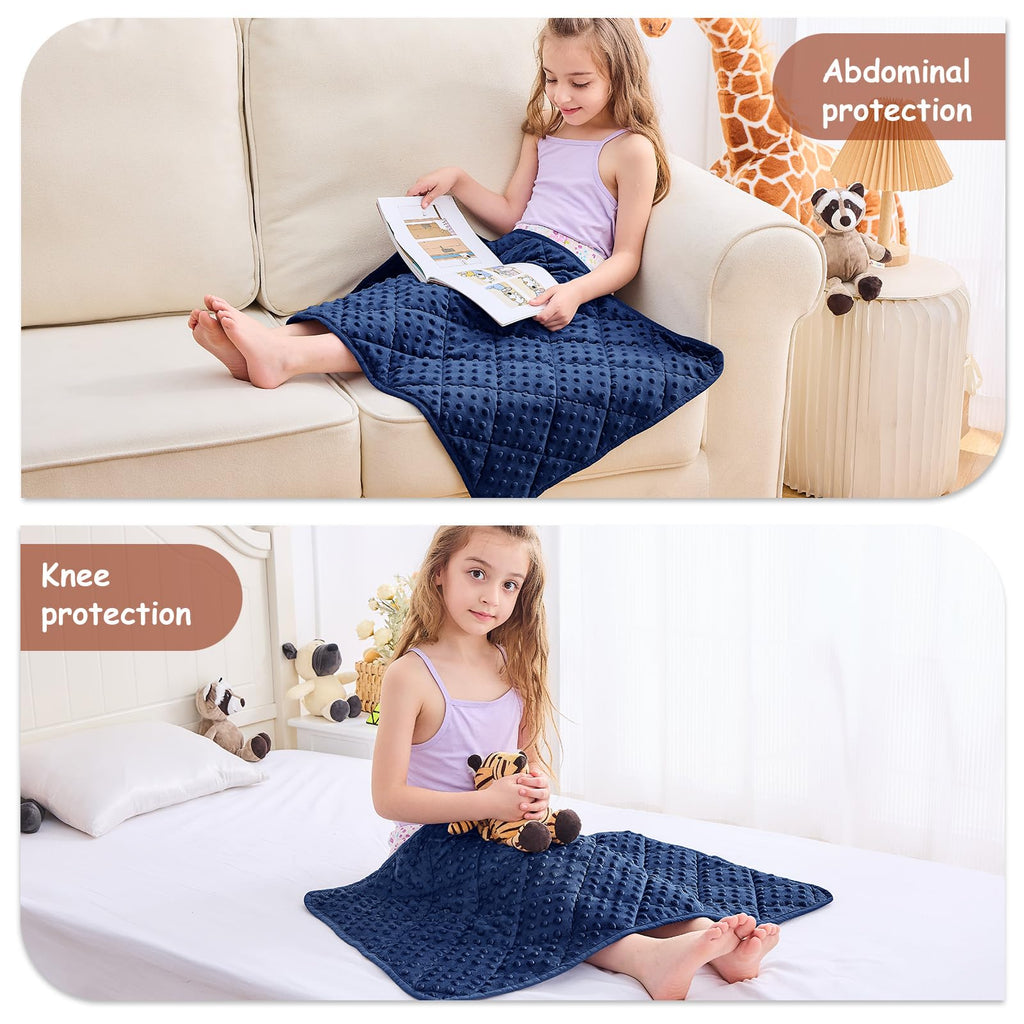 yescool Weighted Blanket Cooling Weighted Throw Blanket Minky Plush Heavy Blankets Microfiber Small Blankets Fleece Warm Weighted Comforter