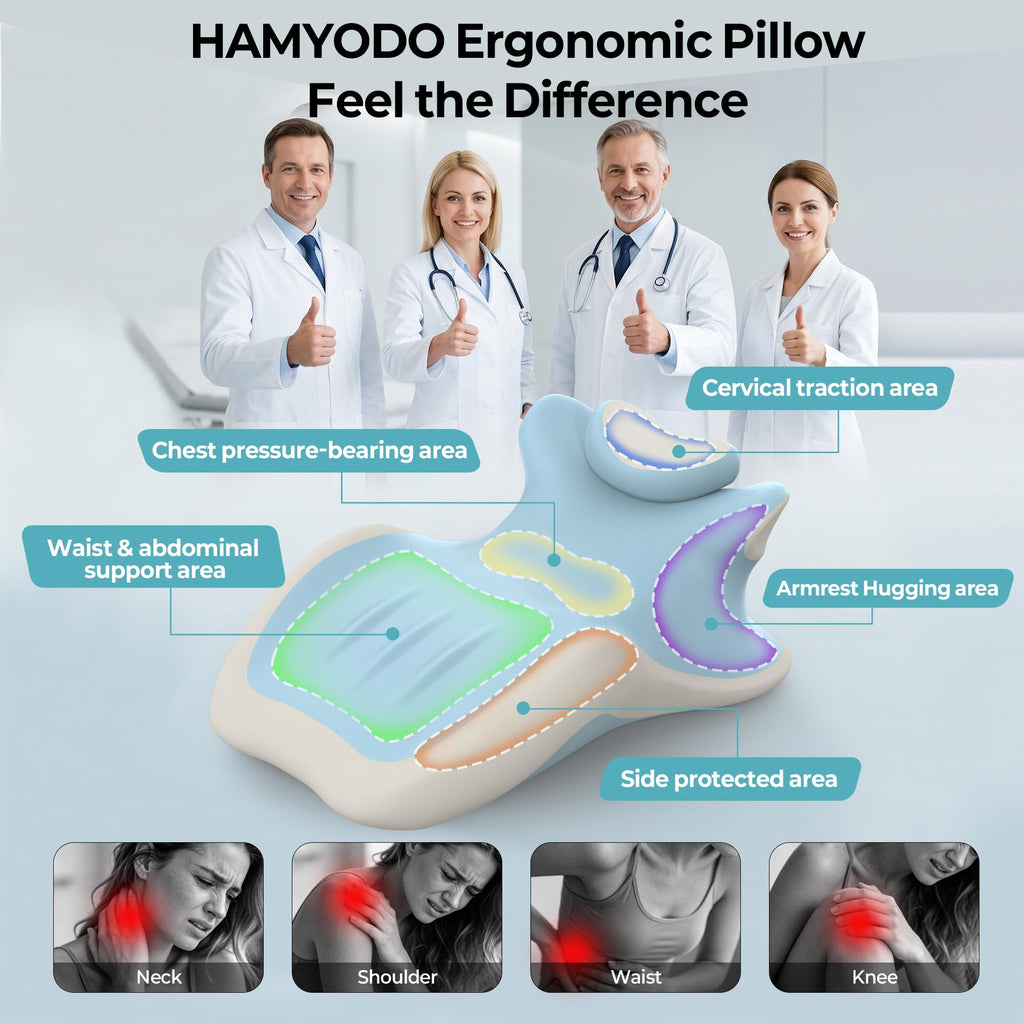 Angled Wedge Support Pillow for Neck, Back and Waist