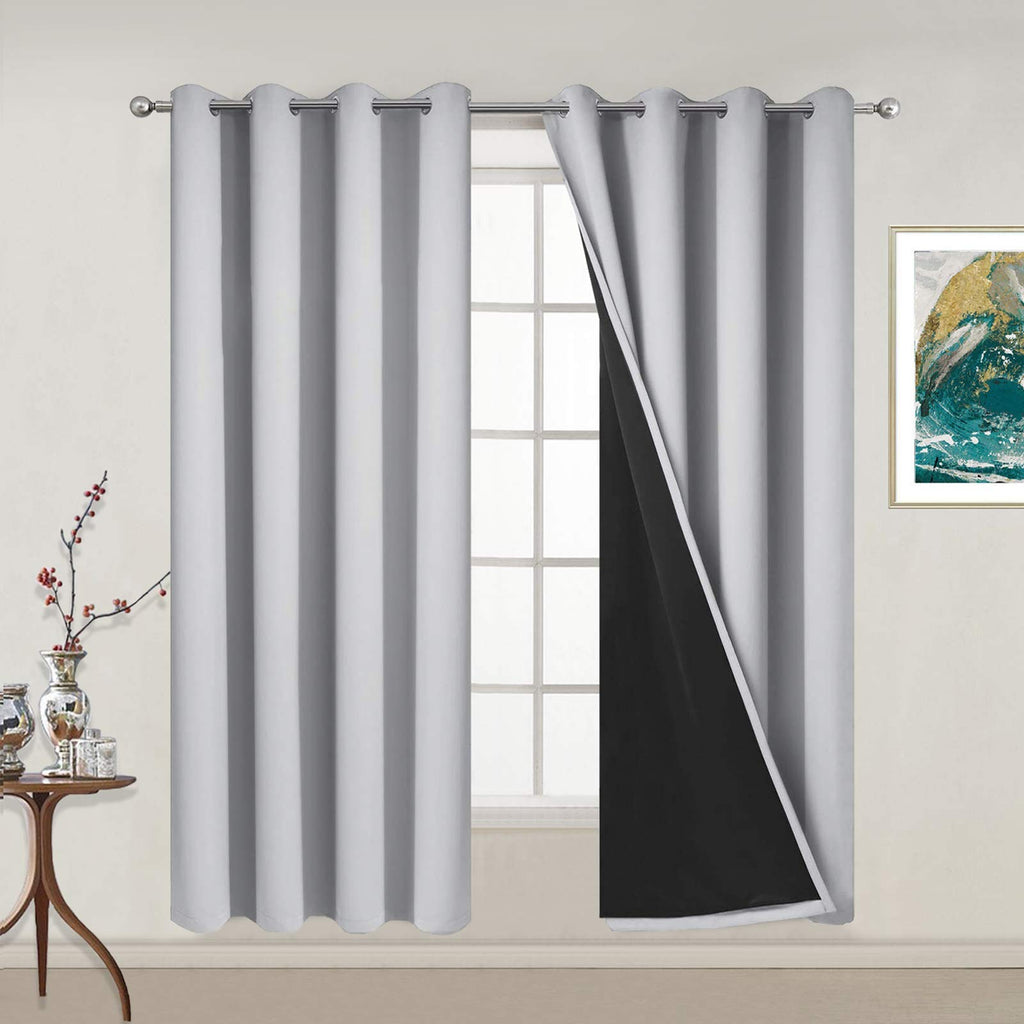 Double-Layer Thermal Blackout Curtain Panels, Pair