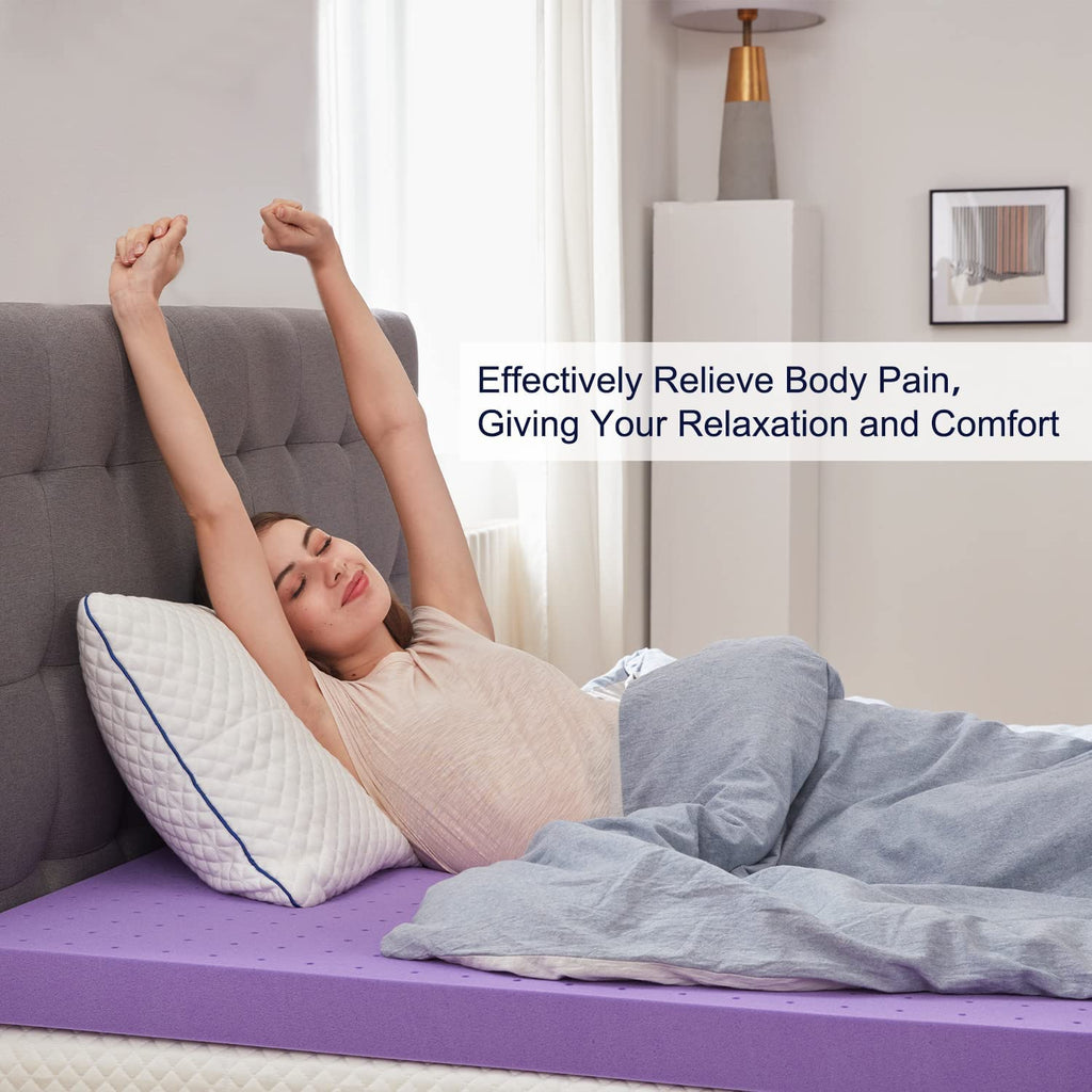 Gel-Infused Cooling Memory Foam Mattress Topper