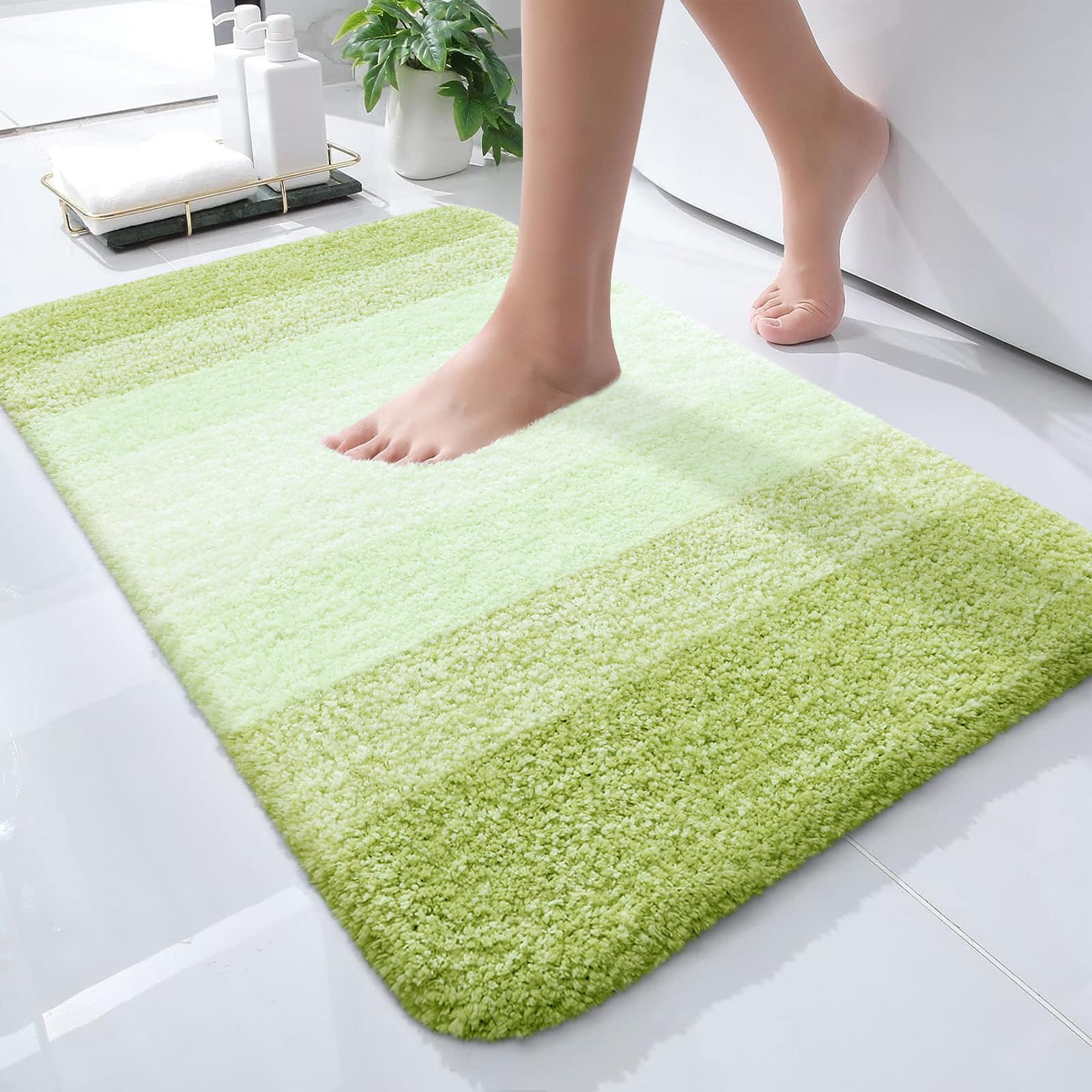 Plush Quick-Dry Absorbent Microfiber Bathroom Mat
