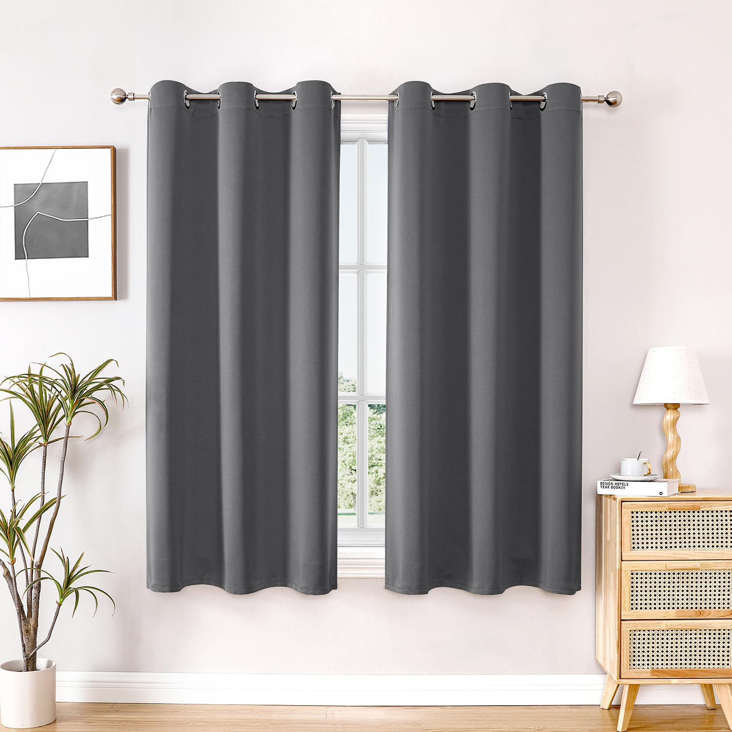 Thermal Insulated Grommet Blackout Curtain Pair