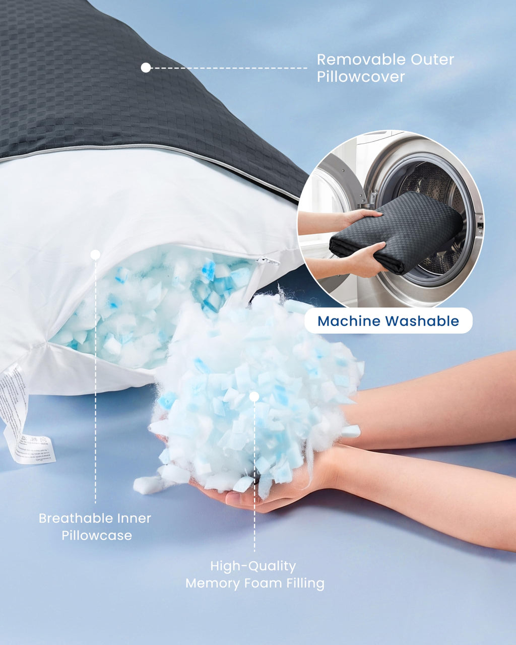 Cold-Touch Cooling Body Pillow for Side Sleepers