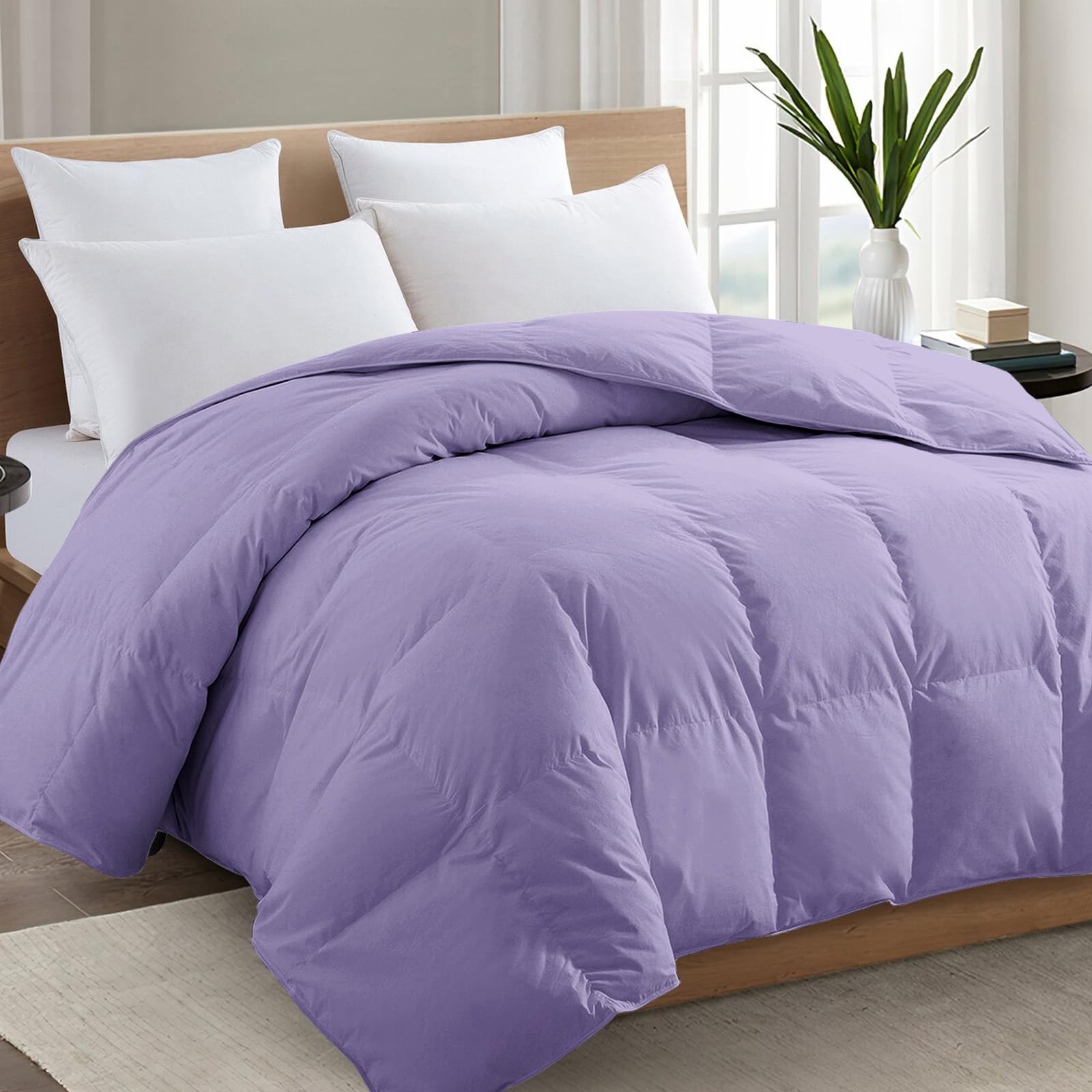 TEXARTIST Comforter Soft Quilted Down Alternative Duvet Insert with Corner Tabs, All Season, 4D Spiral Fiber, Machine Washable