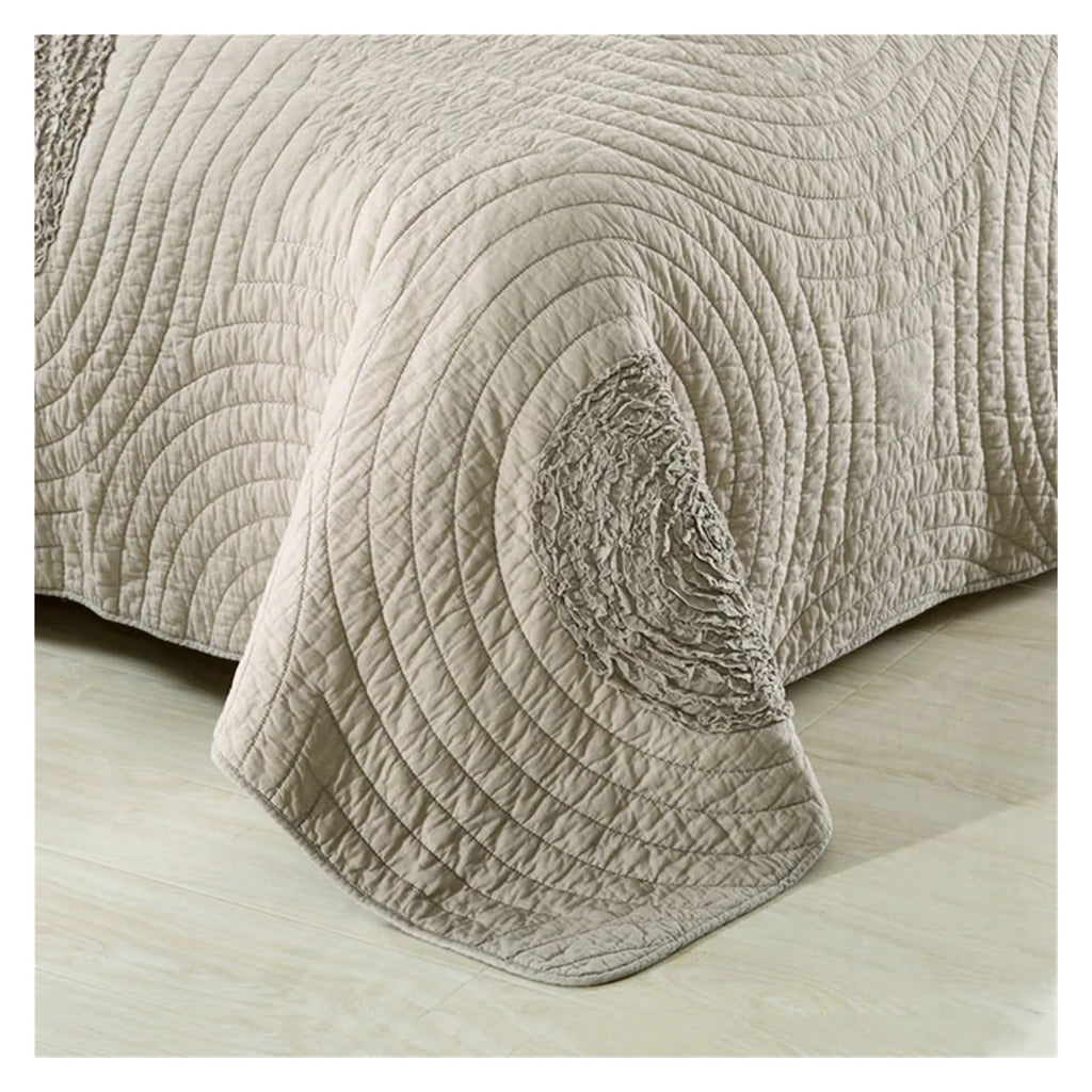 iumLeap Cotton Quilt Set King Size 240x260 3PCS Bedspread on The Bed Embroidered Coverlet Quilted Bed Cover Comforter,Bedding